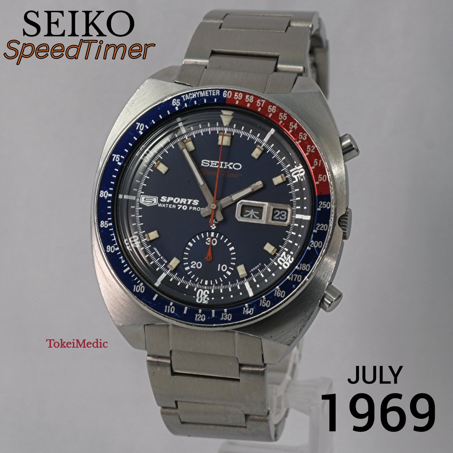 1969 Seiko 5 Sports SpeedTimer "Pepsi" 6139-6000
