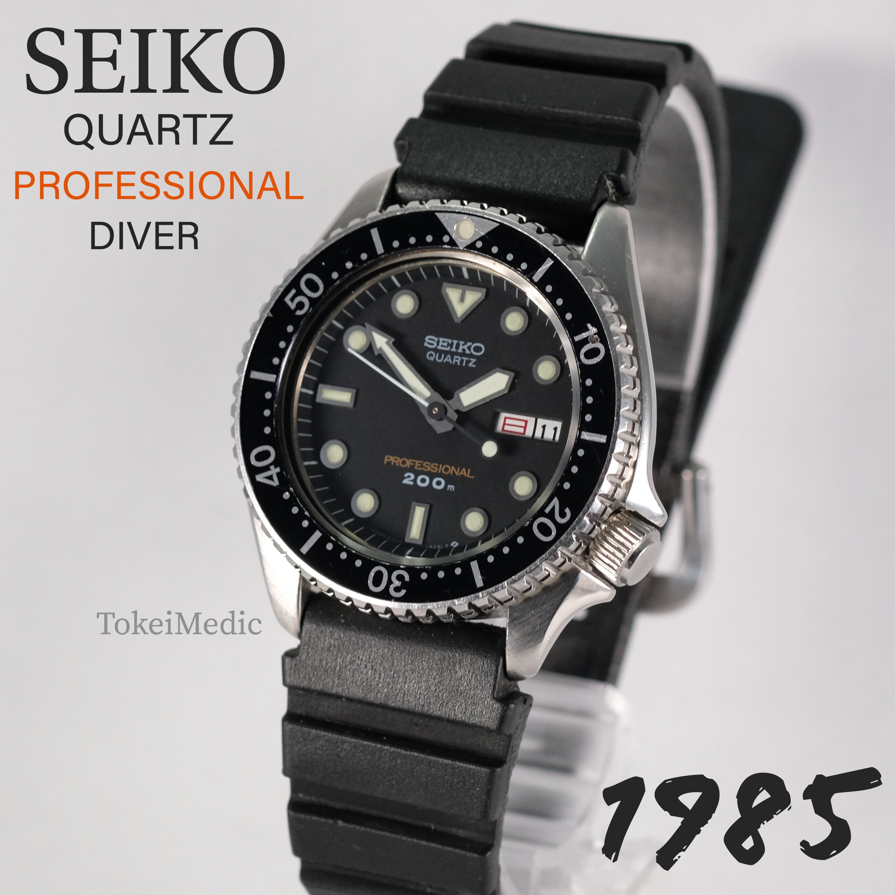 1985 Seiko Quartz Professional 200m Diver 6458-6020 – TokeiMedic