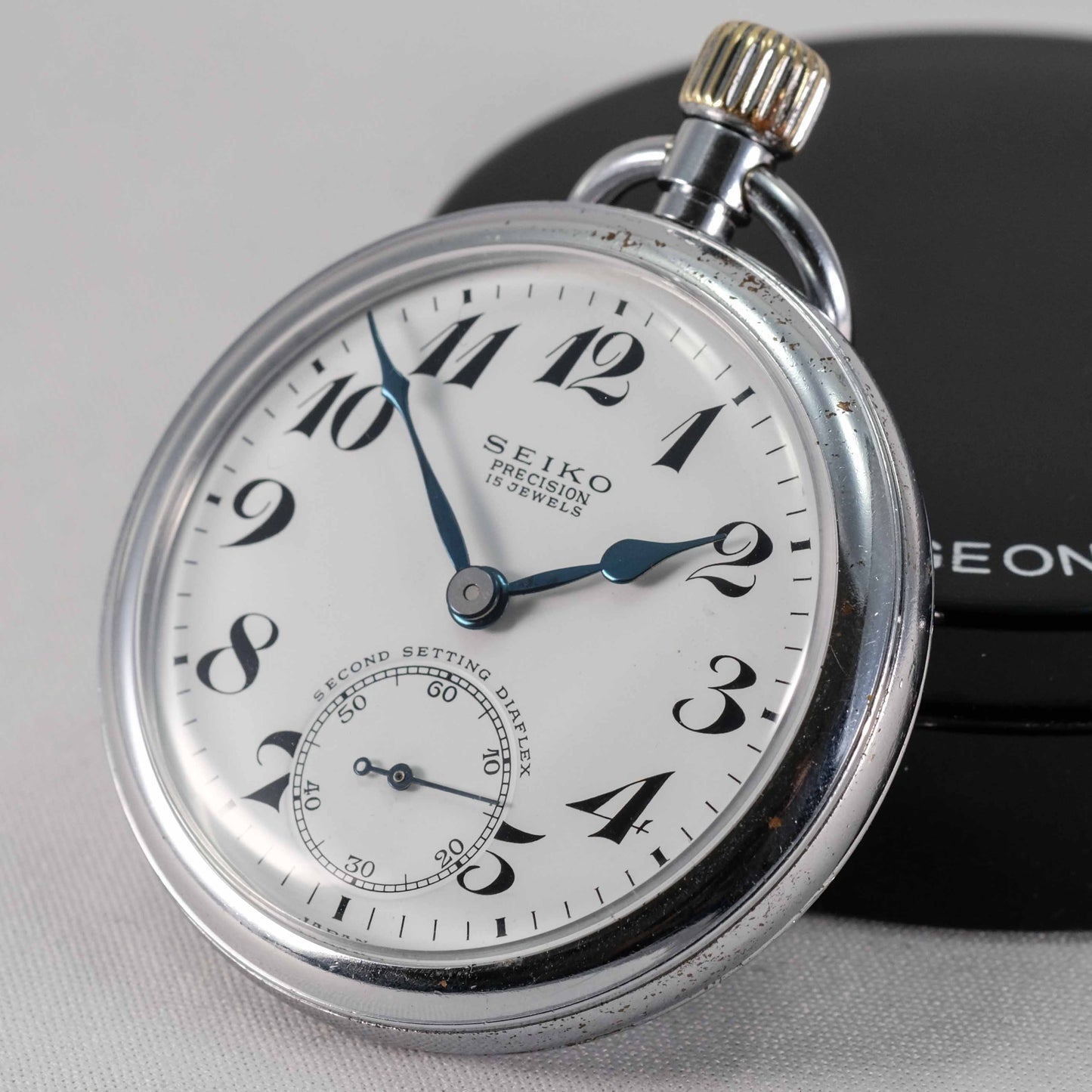 1964 Seiko Seikosha Precision Second Setting Japan National Railway Pocket Watch
