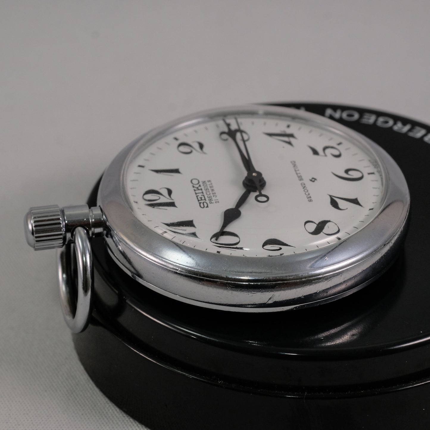 1977 Seiko Precision Second Setting 6110-0010 Railway Pocket Watch