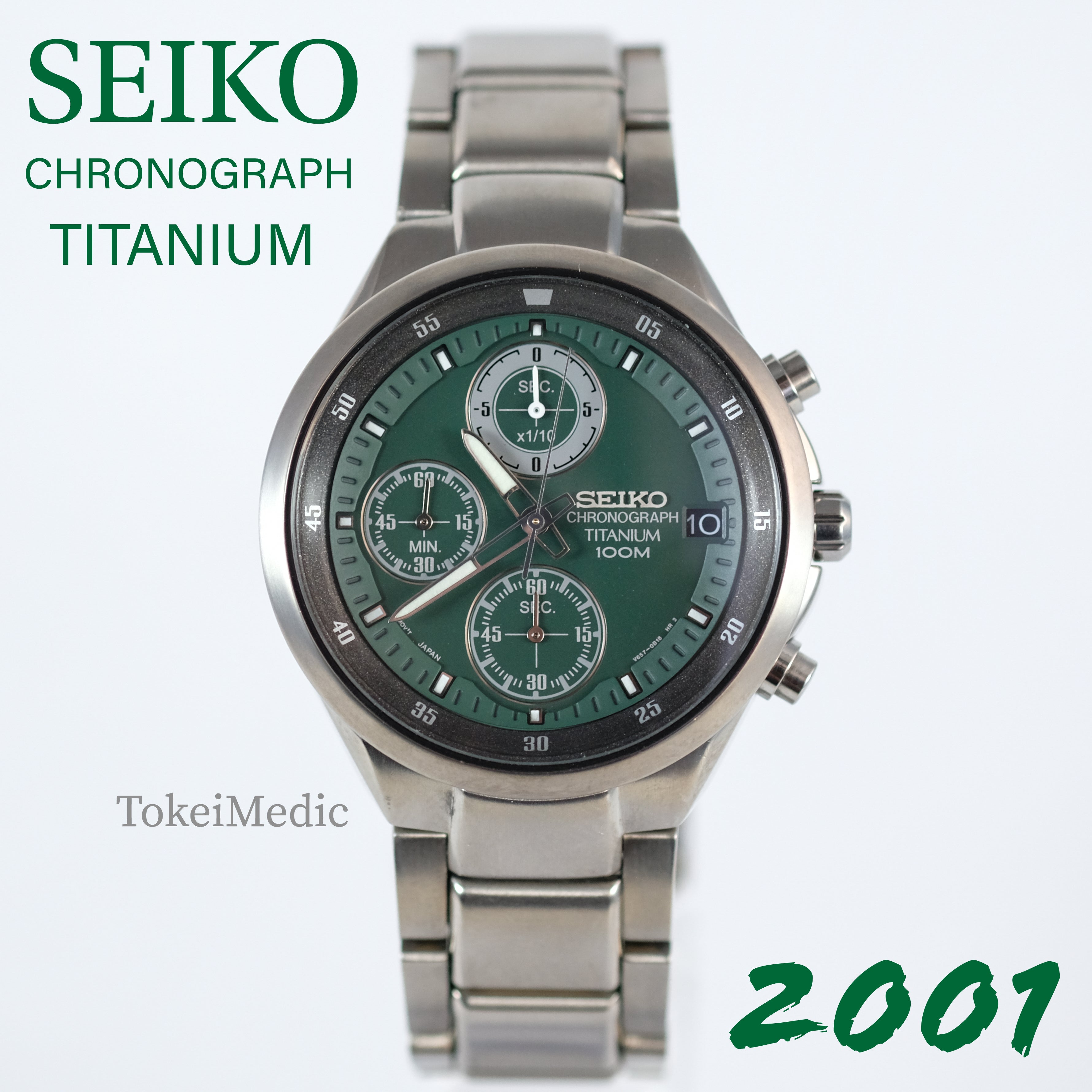 2001 Seiko Chronograph Titanium V657-0B00