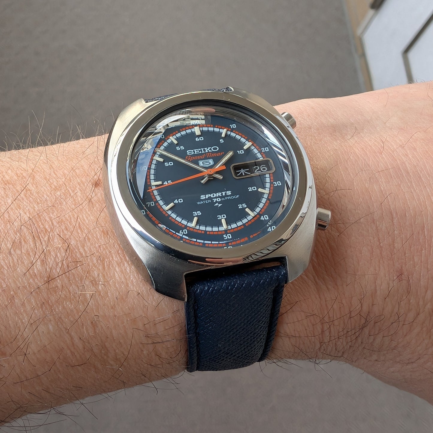 1970 Seiko 5 Sports SpeedTimer Flyback Chronograph 7017-8000