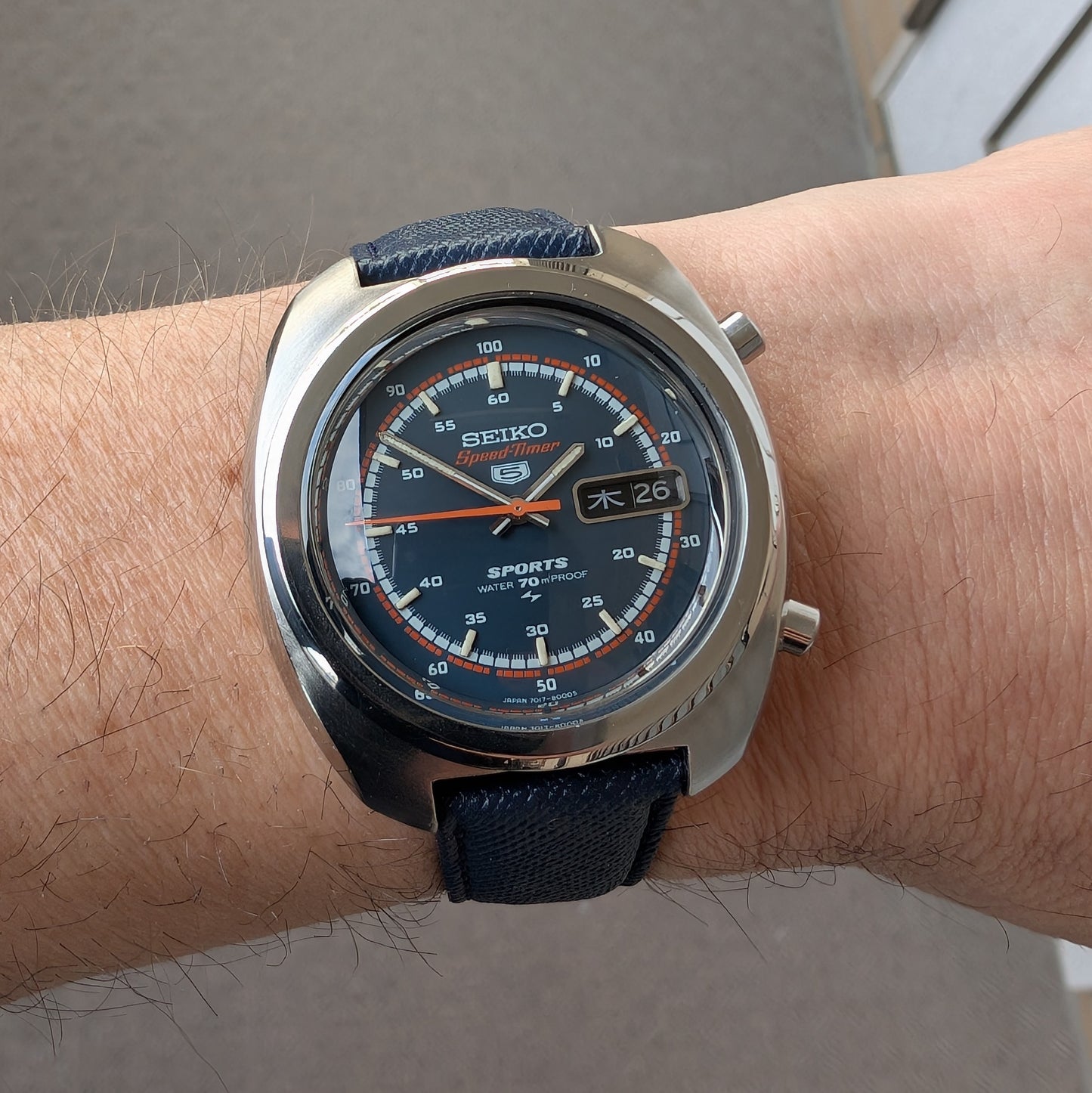 1970 Seiko 5 Sports SpeedTimer Flyback Chronograph 7017-8000