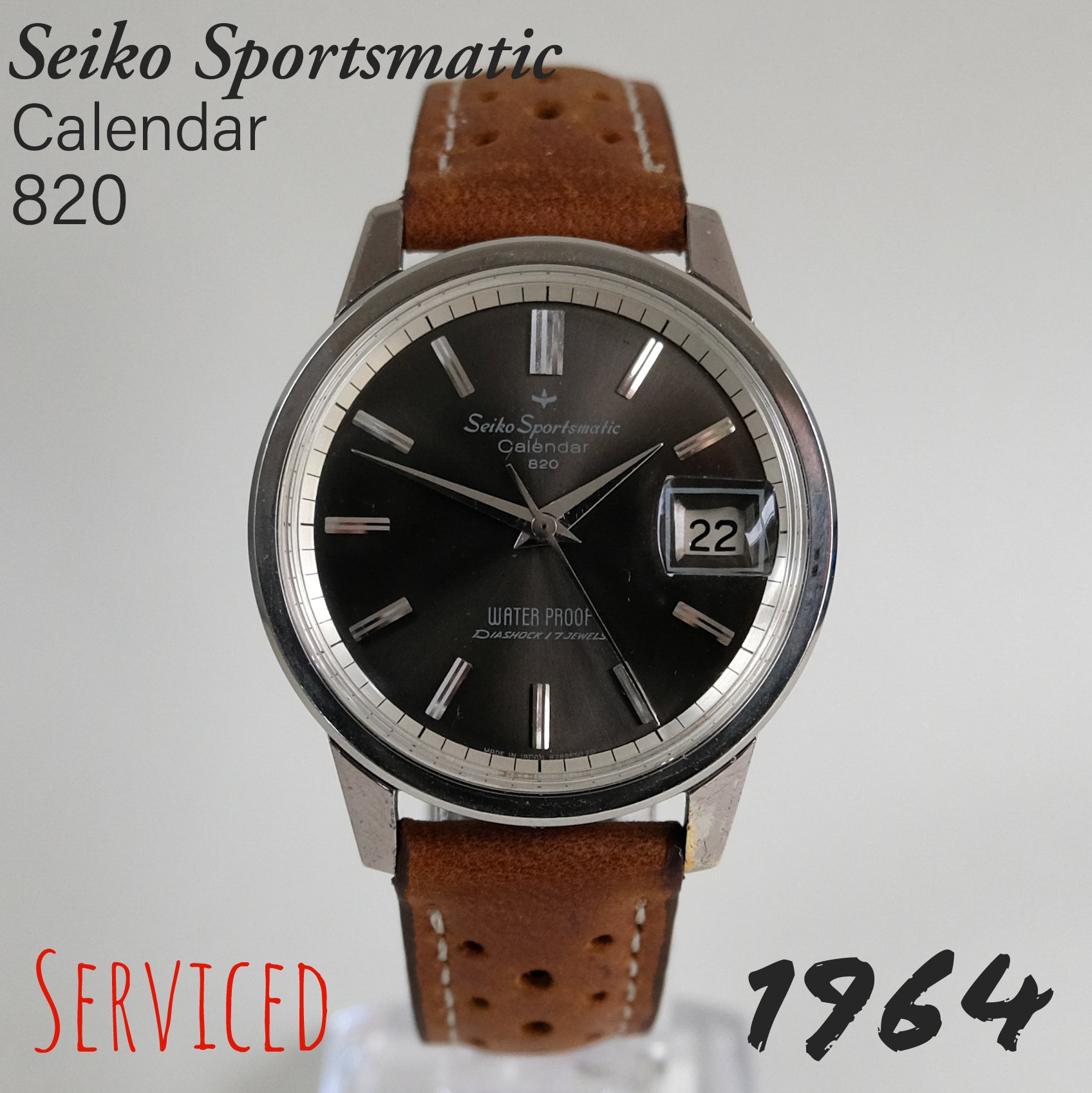 1965 Seiko Sportsmatic Calendar 820 7625-8961 - Main Image
