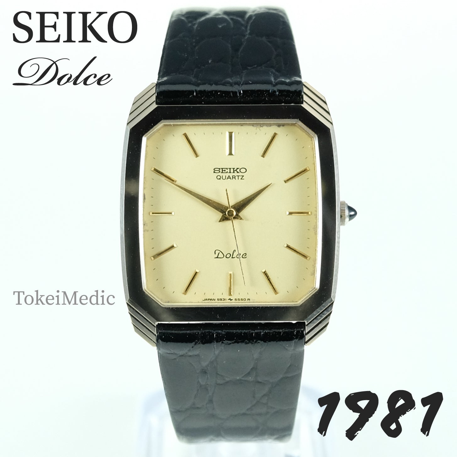 SEIKO DOLCE 5931-5300 SHA メンズクォーツウォッチ-