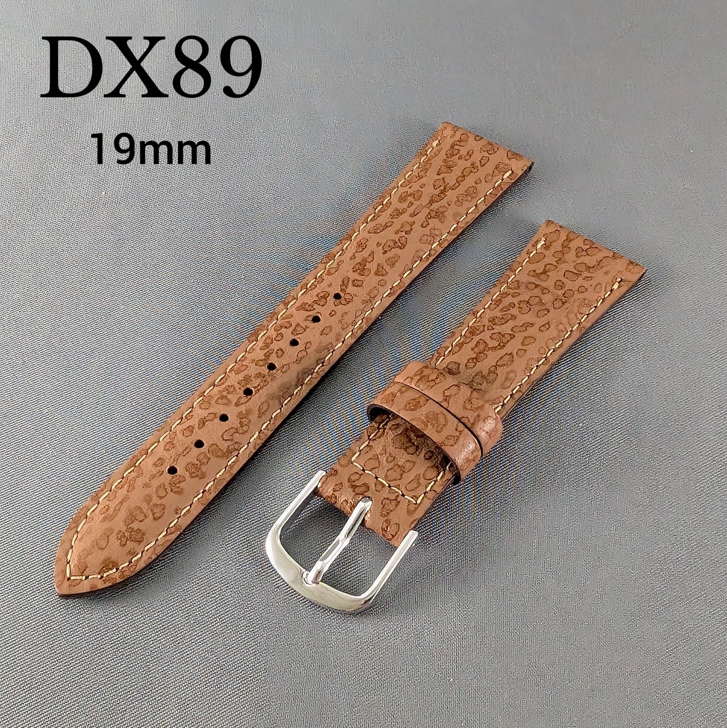 Seiko DX89, 19mm tan cowhide leather strap