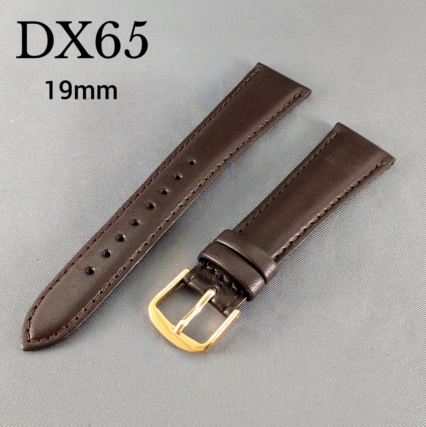 Seiko DX65, 19mm brown cowhide leather strap