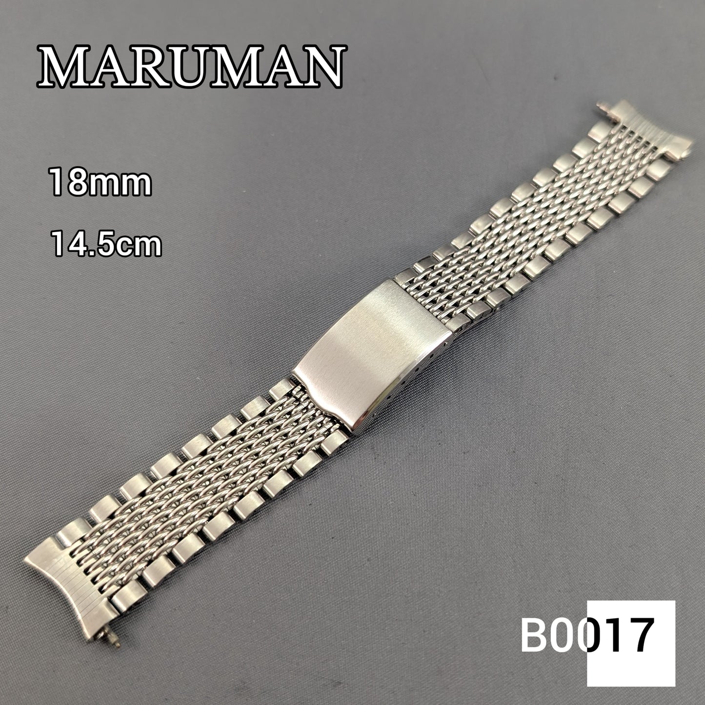 18mm Maruman Stainless steel bracelet B0017