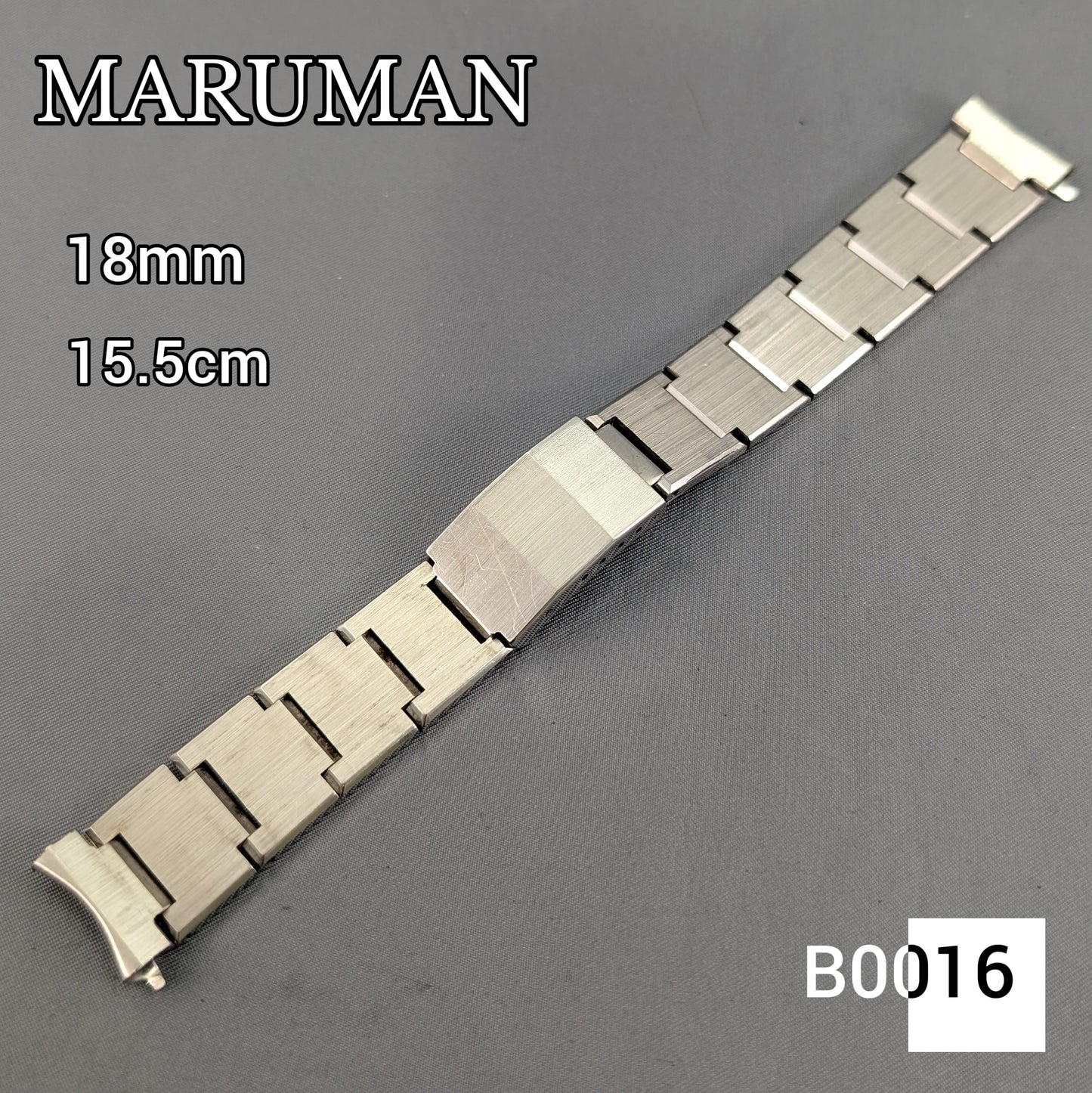 18mm Maruman Stainless steel bracelet B0016