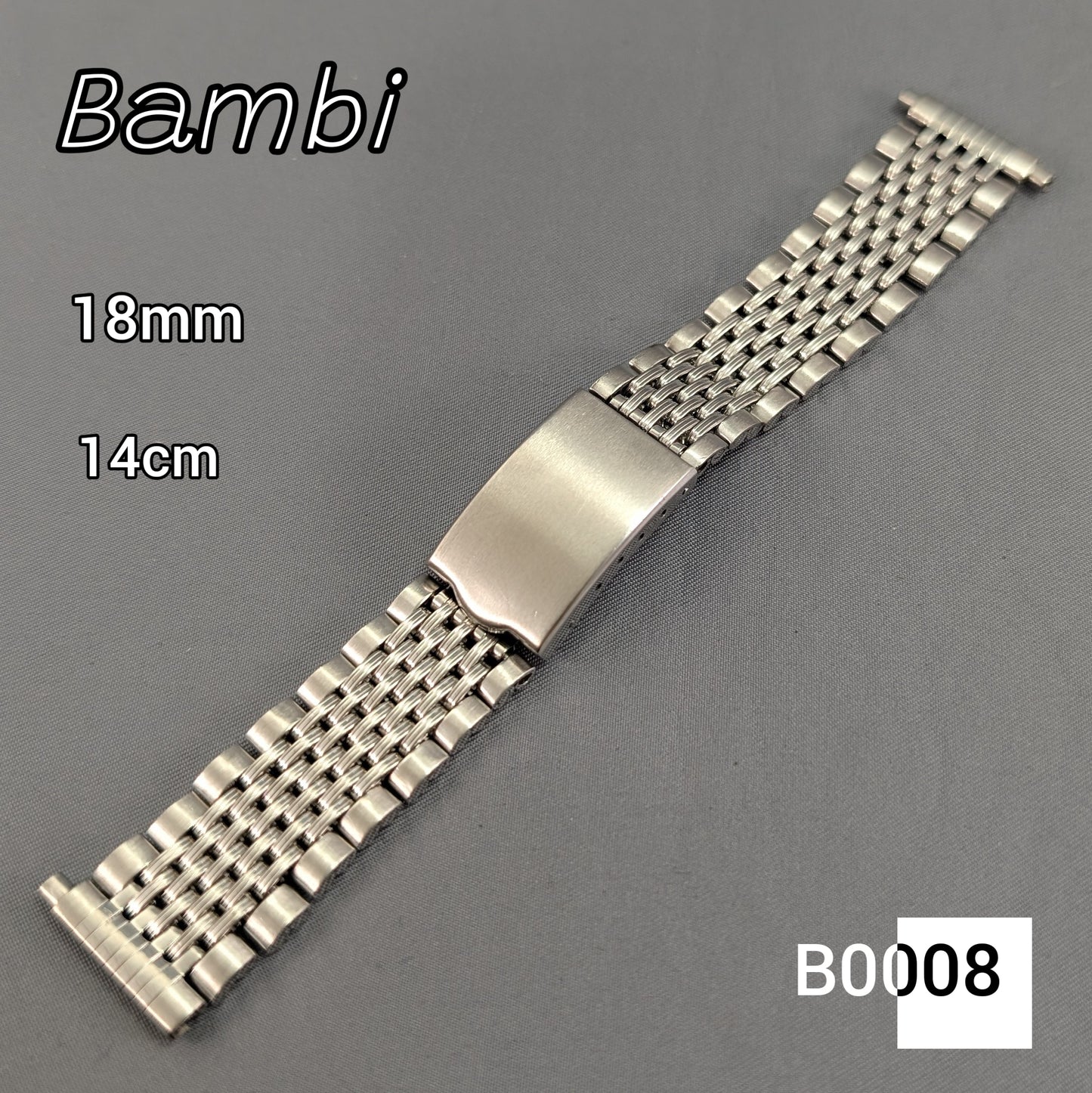 18mm Bambi Stainless steel bracelet B0008