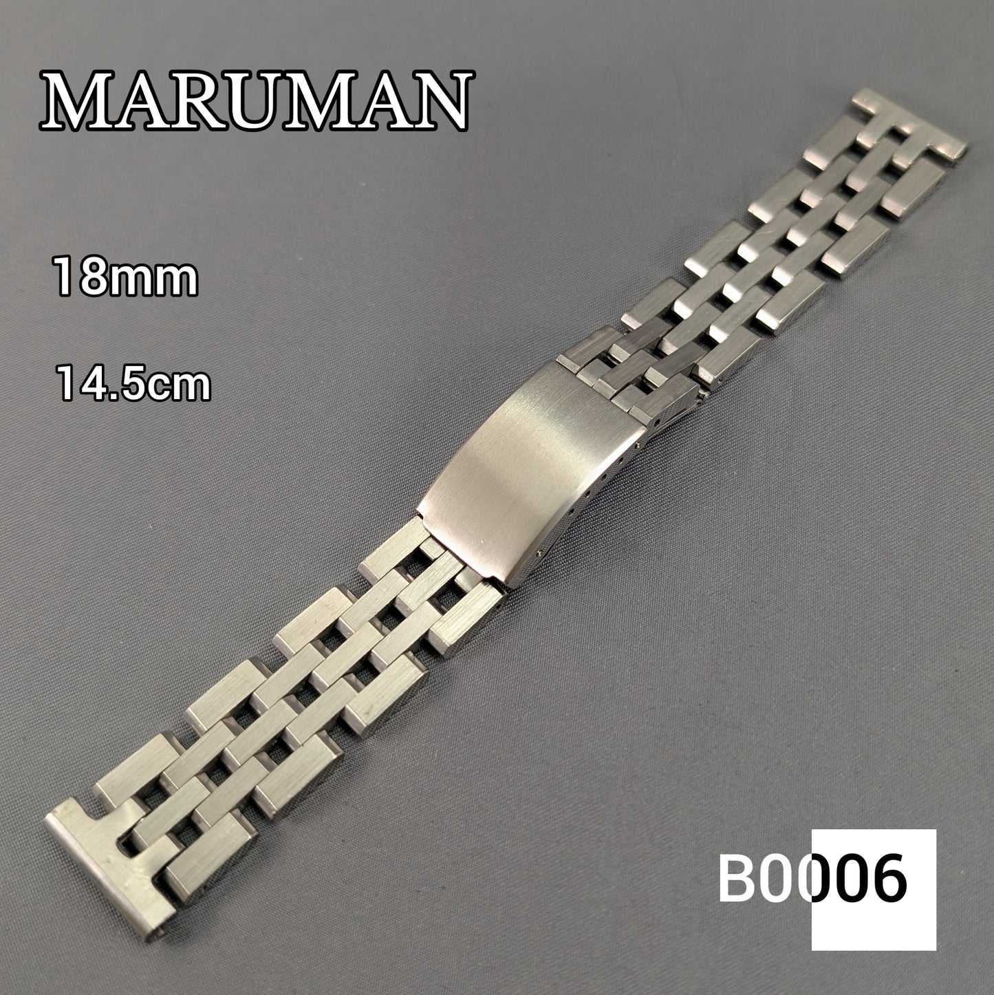 18mm Maruman Stainless steel bracelet B0006