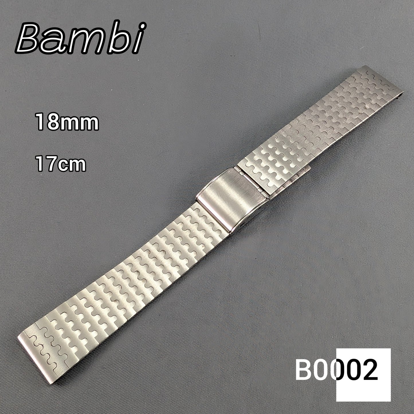 18mm Bambi Stainless steel bracelet B0002