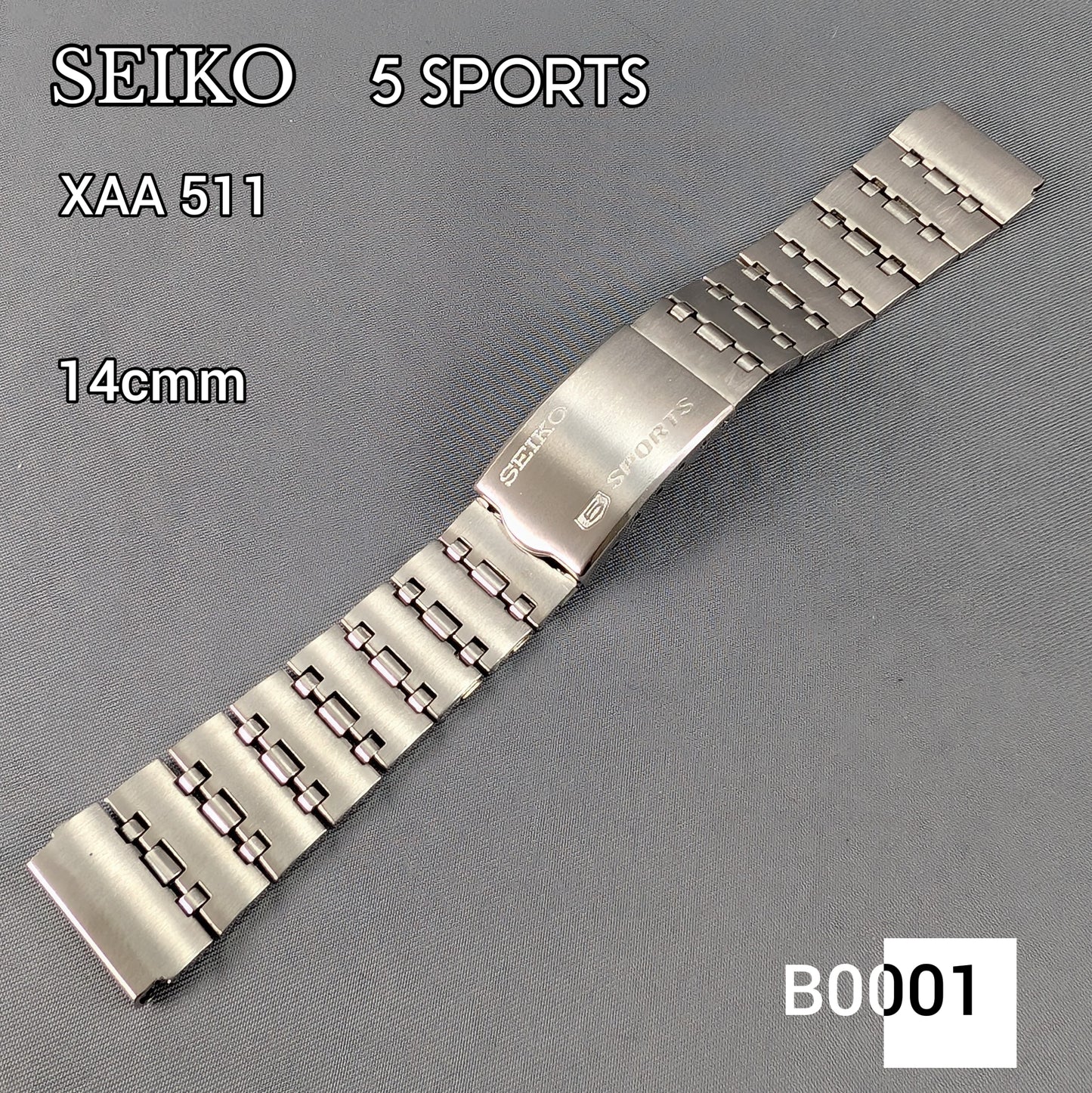 Seiko 5 Sports XAA 511 stainless steel bracelet