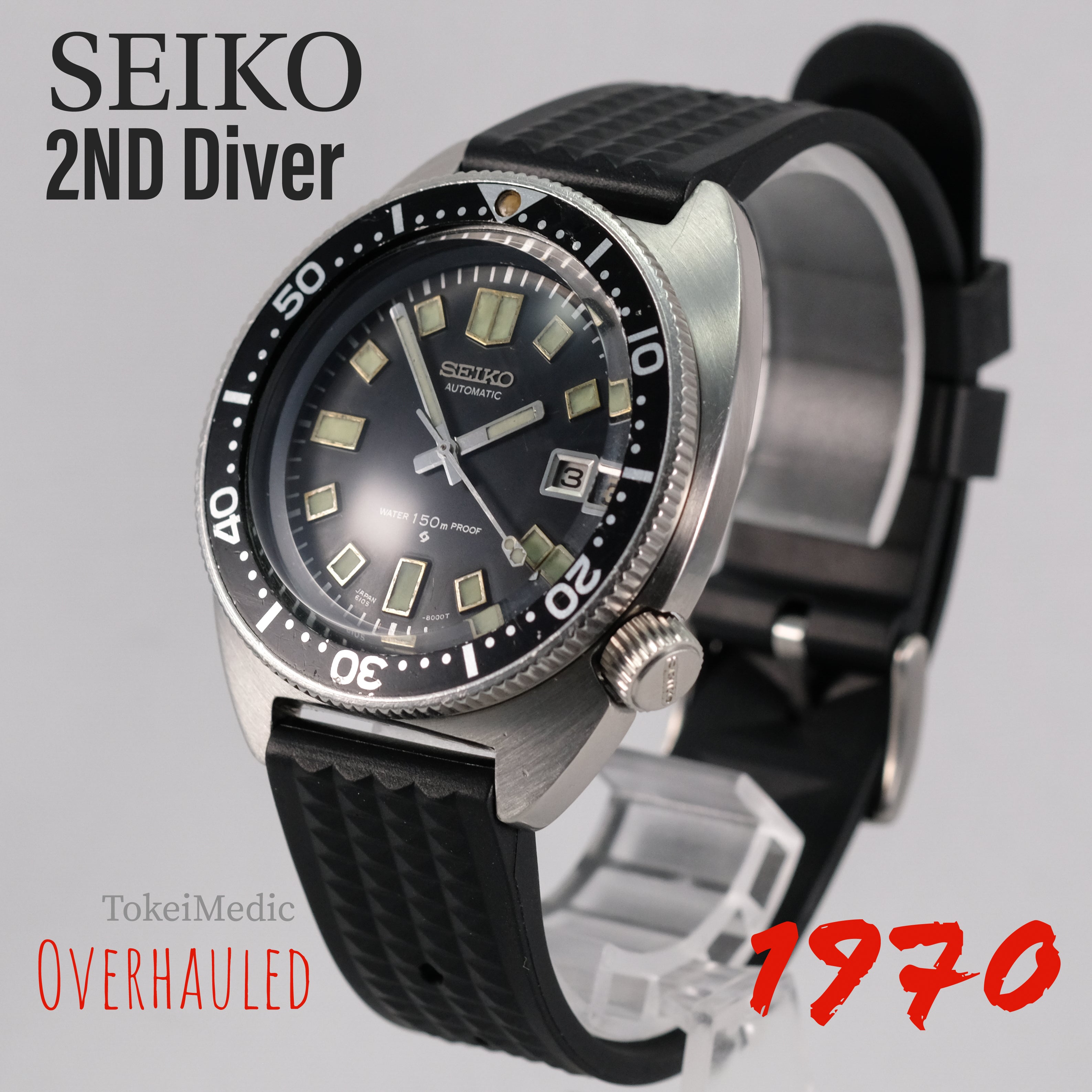 1970 Seiko 2ND Diver 6105 8000