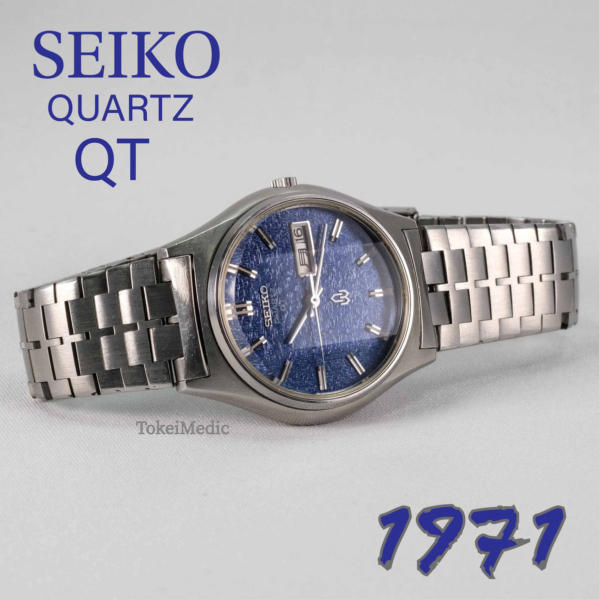 1974年製 SEIKO QT 0822-5010 雪花ローマ 国内極少 稼働 1974 Seiko 