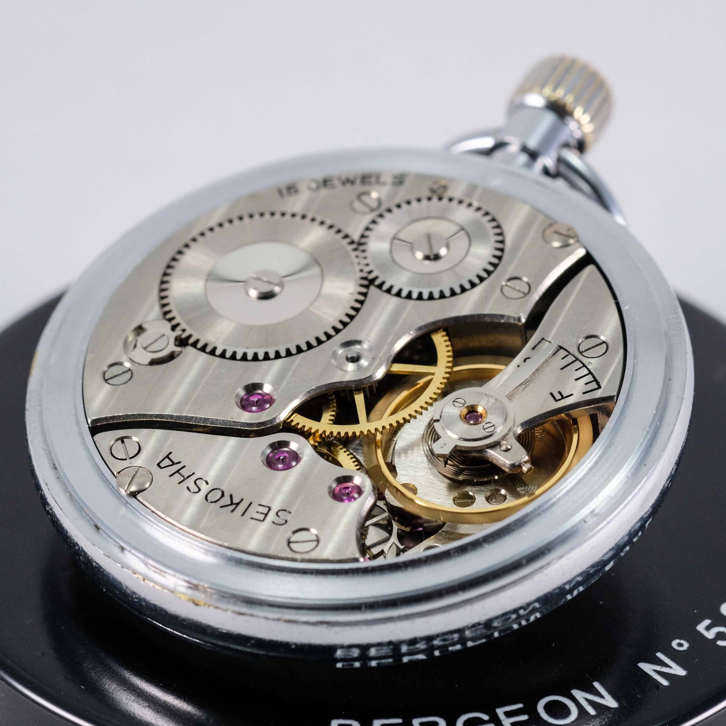 1964 Seiko Seikosha Precision Second Setting Japan National Railway Pocket Watch