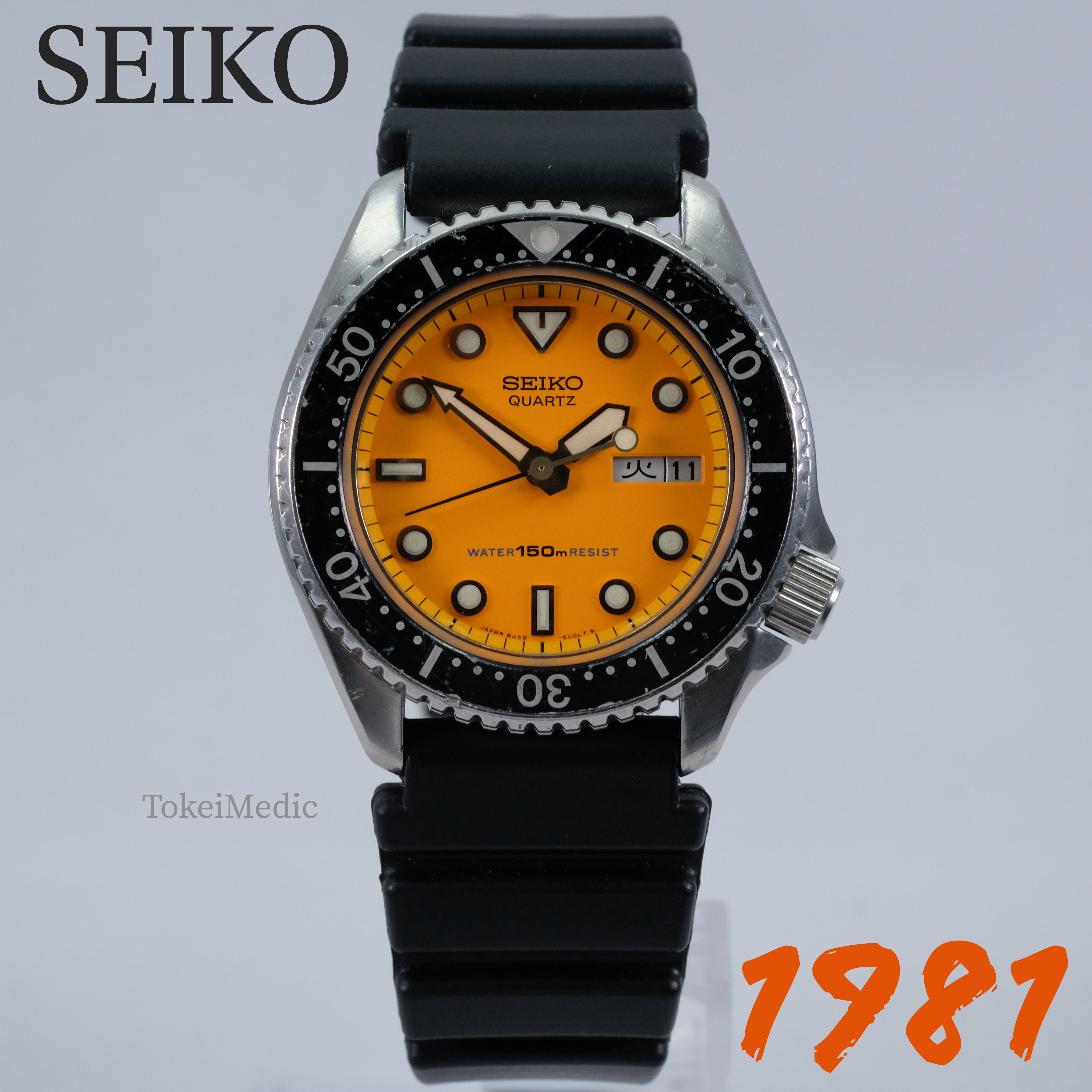 1981 Seiko Quartz Professional 150m Diver 6458-600A