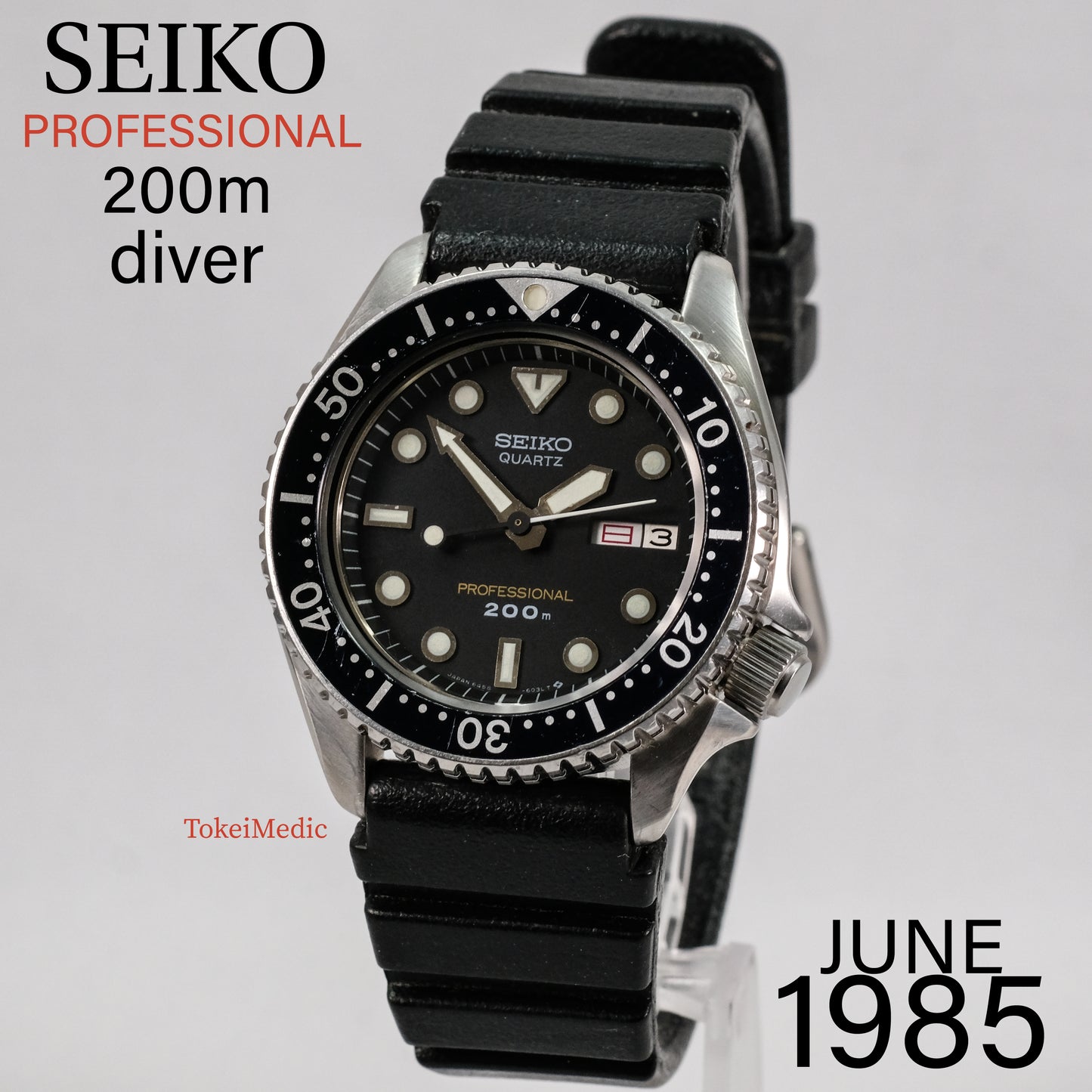 1985 Seiko Quartz Professional 200m Diver 6458-6020