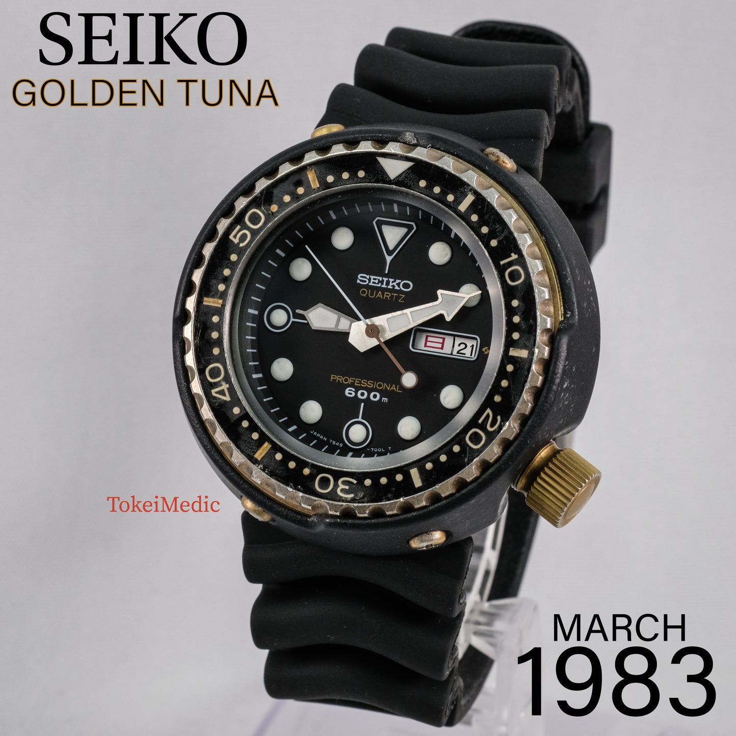 1983 Seiko "Golden Tuna" 600m Professional Diver 7459-7009