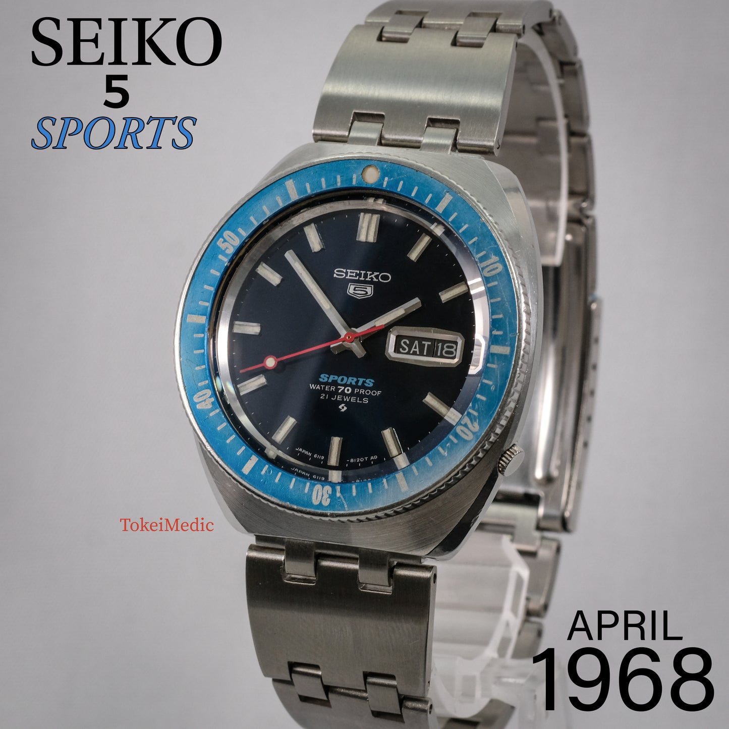 1968 Seiko 5 Sports 6119-8120