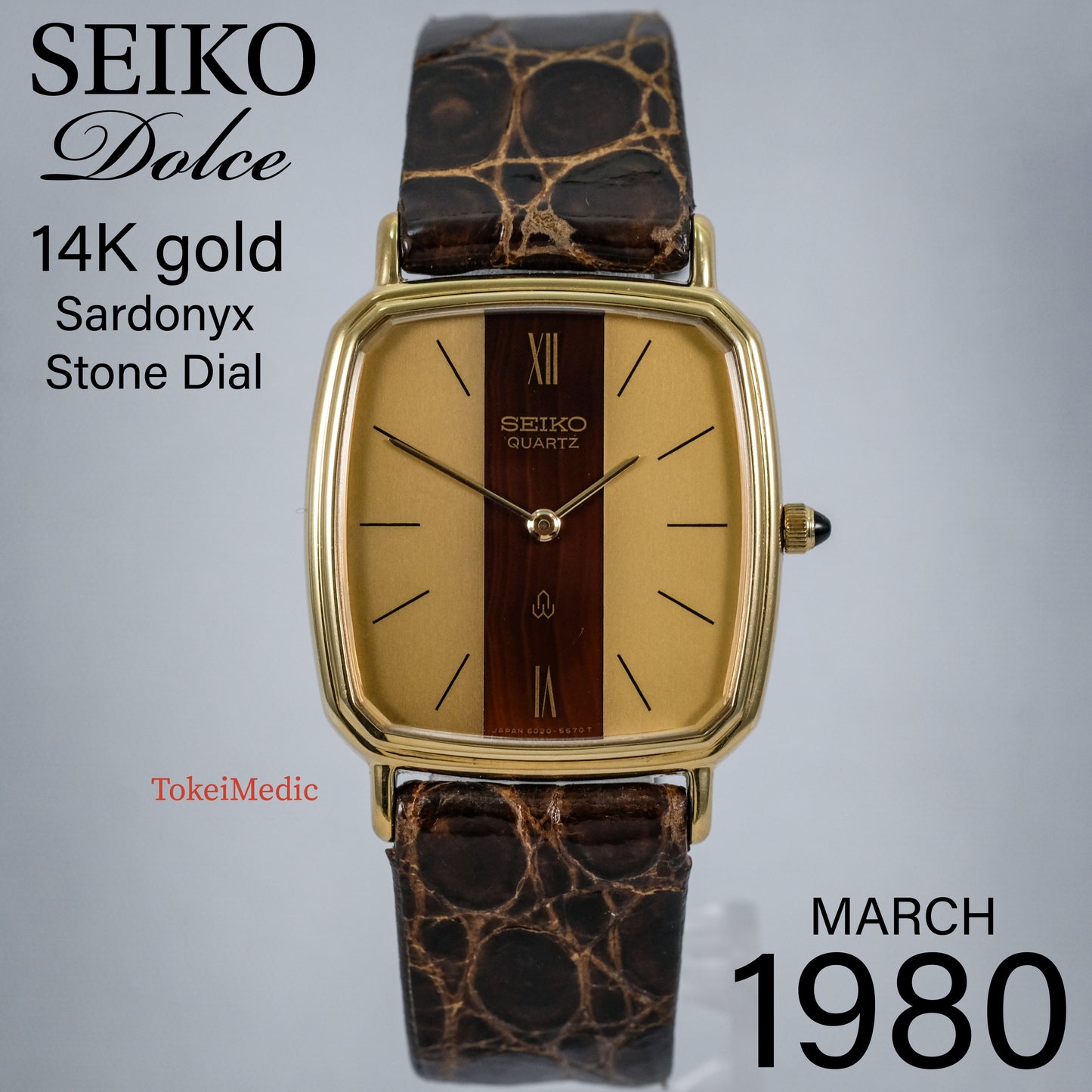 1980 Seiko Quartz 14K Gold 6020-5430