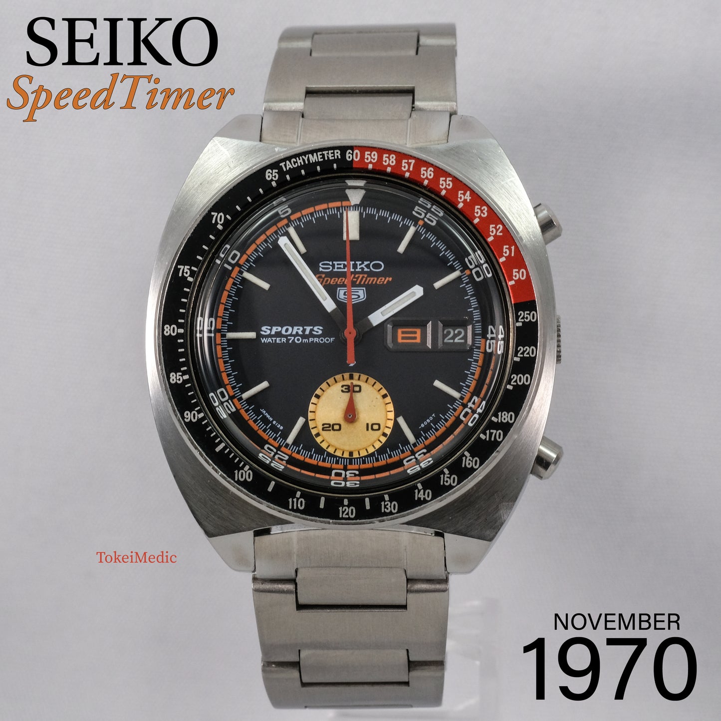 1970 Seiko 5 Sports SpeedTimer "Coke" 6139-6031