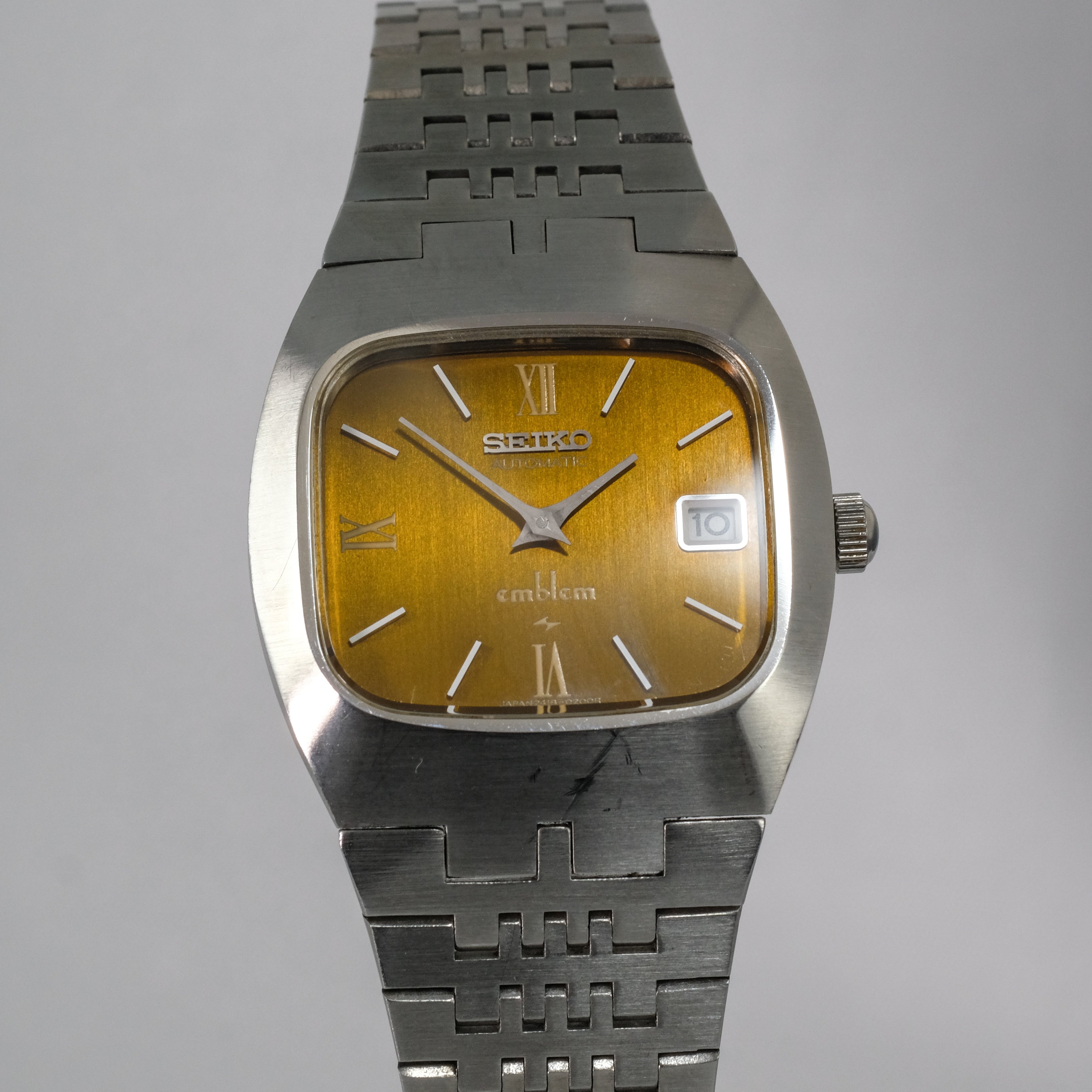 SEIKO emblem 2418-3020 Vintage StainlessSteel Square