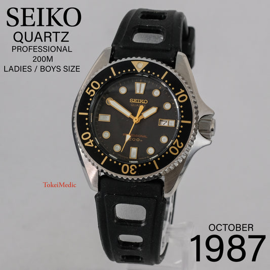 1987 Seiko Quartz Professional 200m Mini Diver 2A22-0170