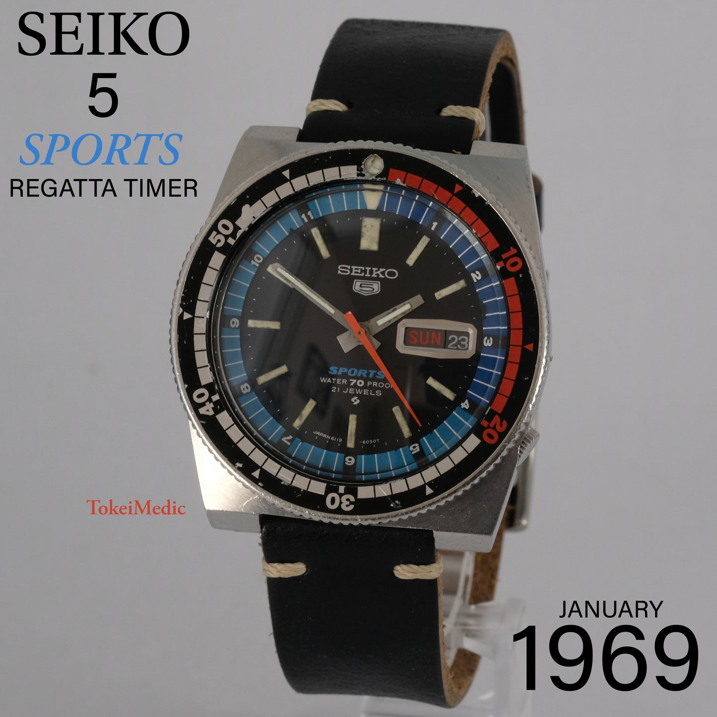 1969 Seiko 5 Sports Regatta Timer 6119-6050