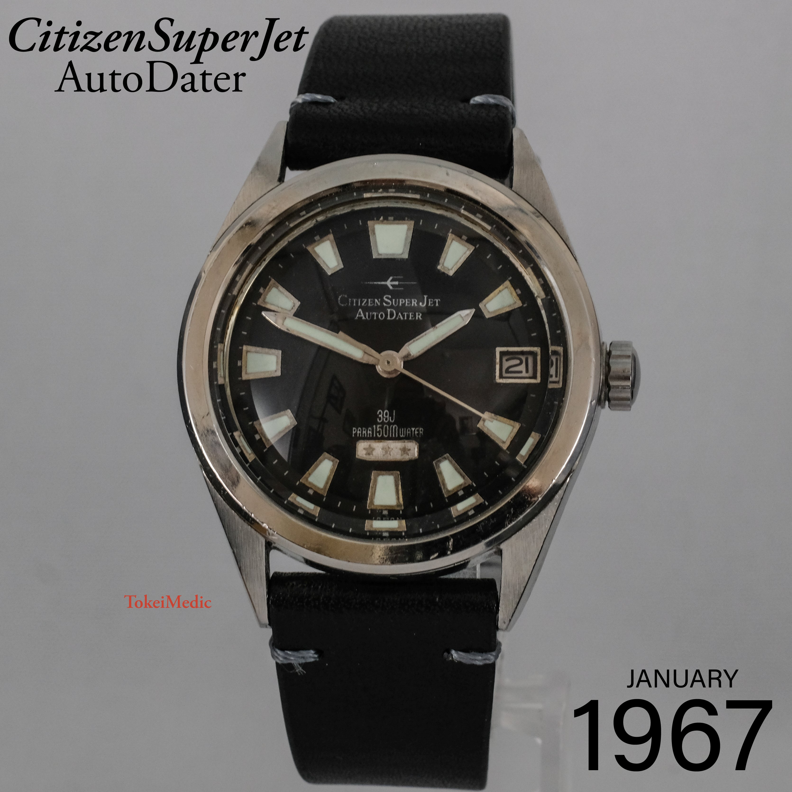 希少品CITIZEN SUPER JET 39J AUTO DATER ジャンク Super Auto Citizen Super Jet CITIZEN SUPER JET 39J AUTO DATER