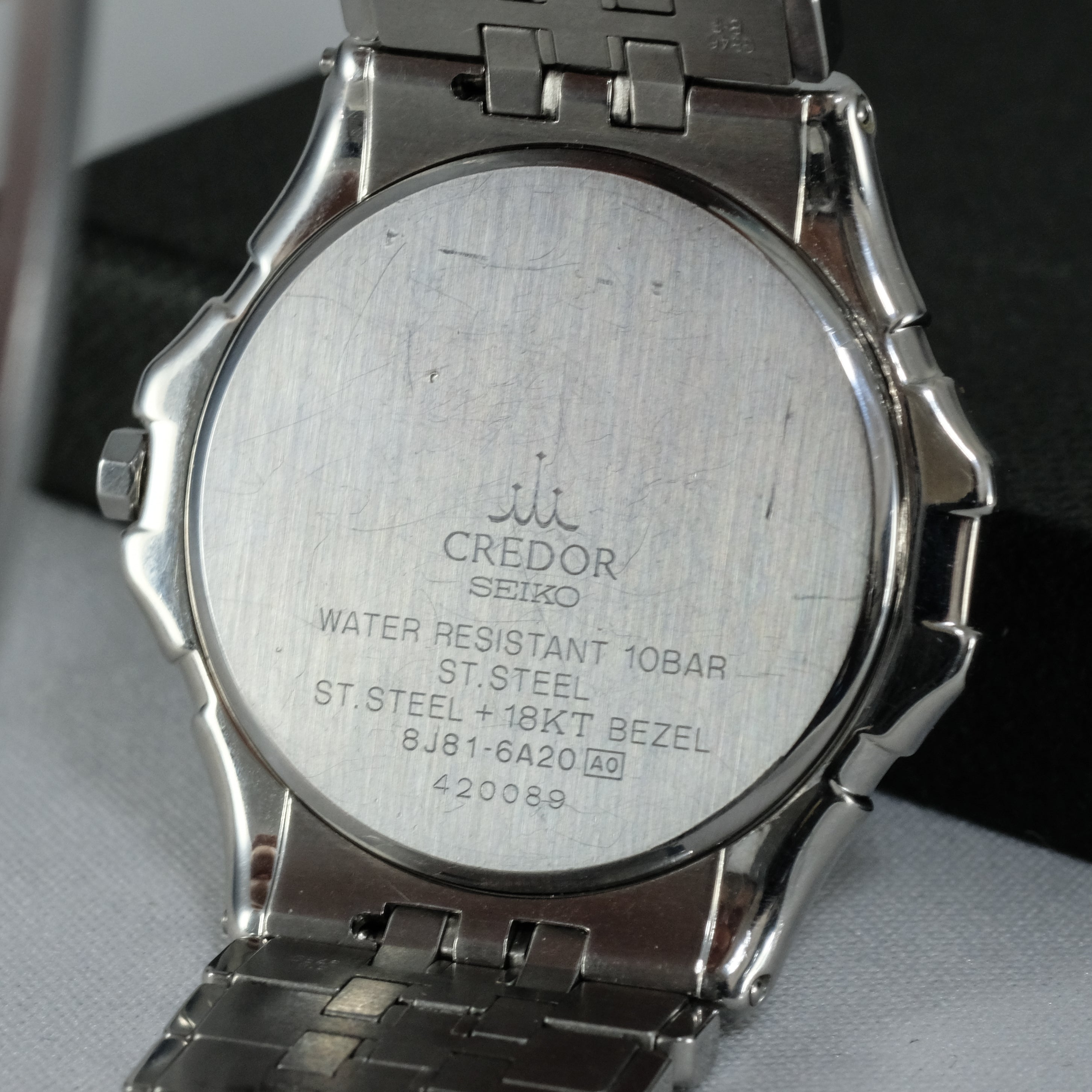 ❷美品 SEIKO CRENOR 18KT 8G81-6A20 メンズ　稼働品 2004 Credor Seiko 8J81-6A20 – TokeiMedic