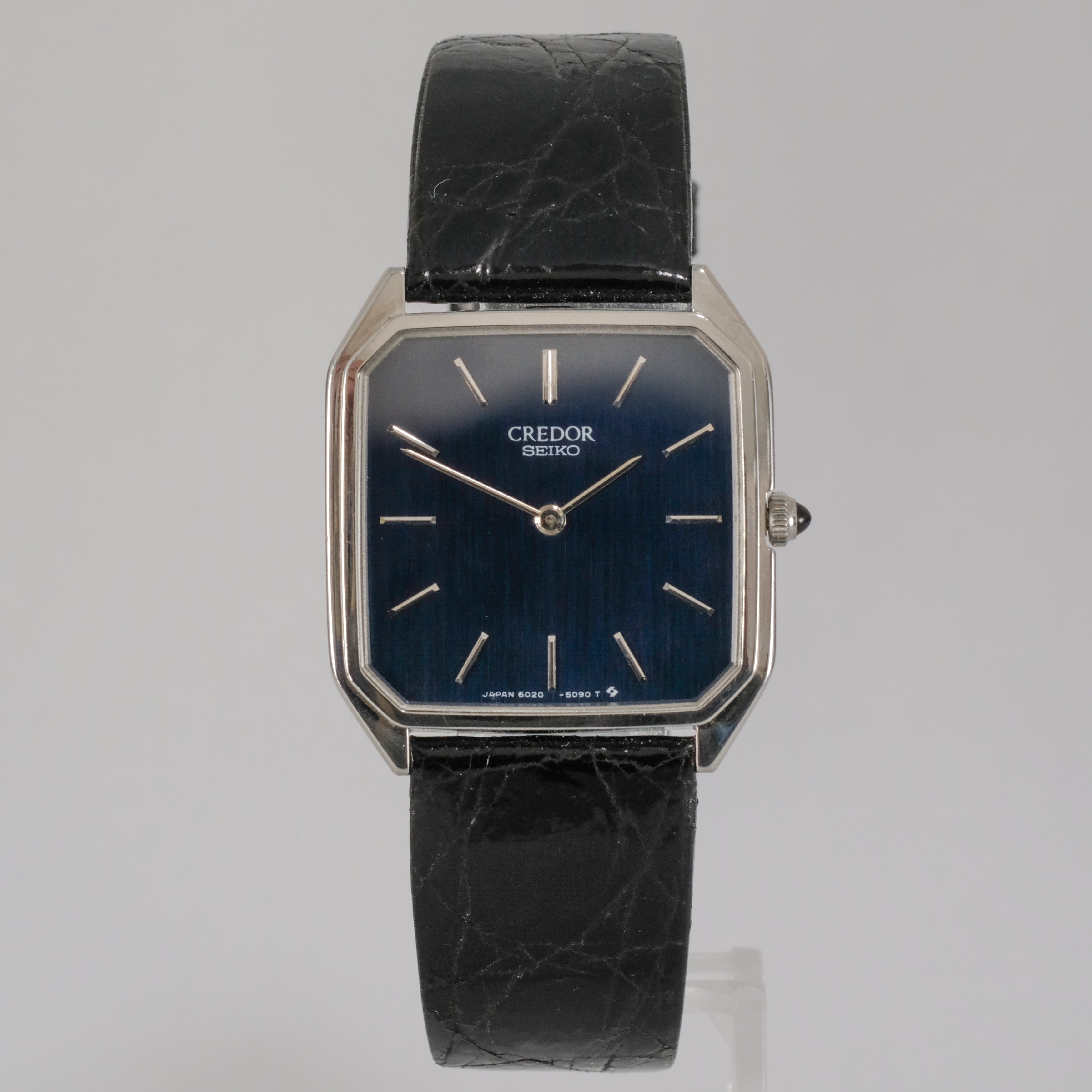 SEIKO CREDOR 6020-5080 濃紺文字盤 薄型クォーツ メンズ 1979 Credor Seiko 6020-5080 – TokeiMedic