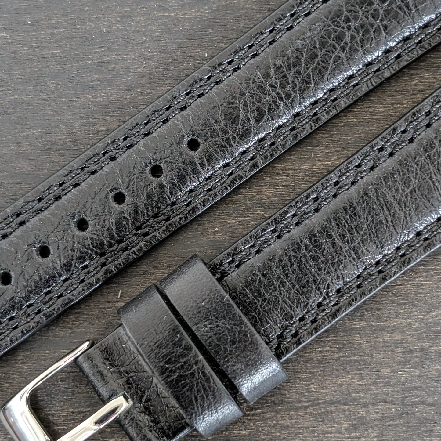 Seiko RS15C18BK , 18mm black cowhide leather strap
