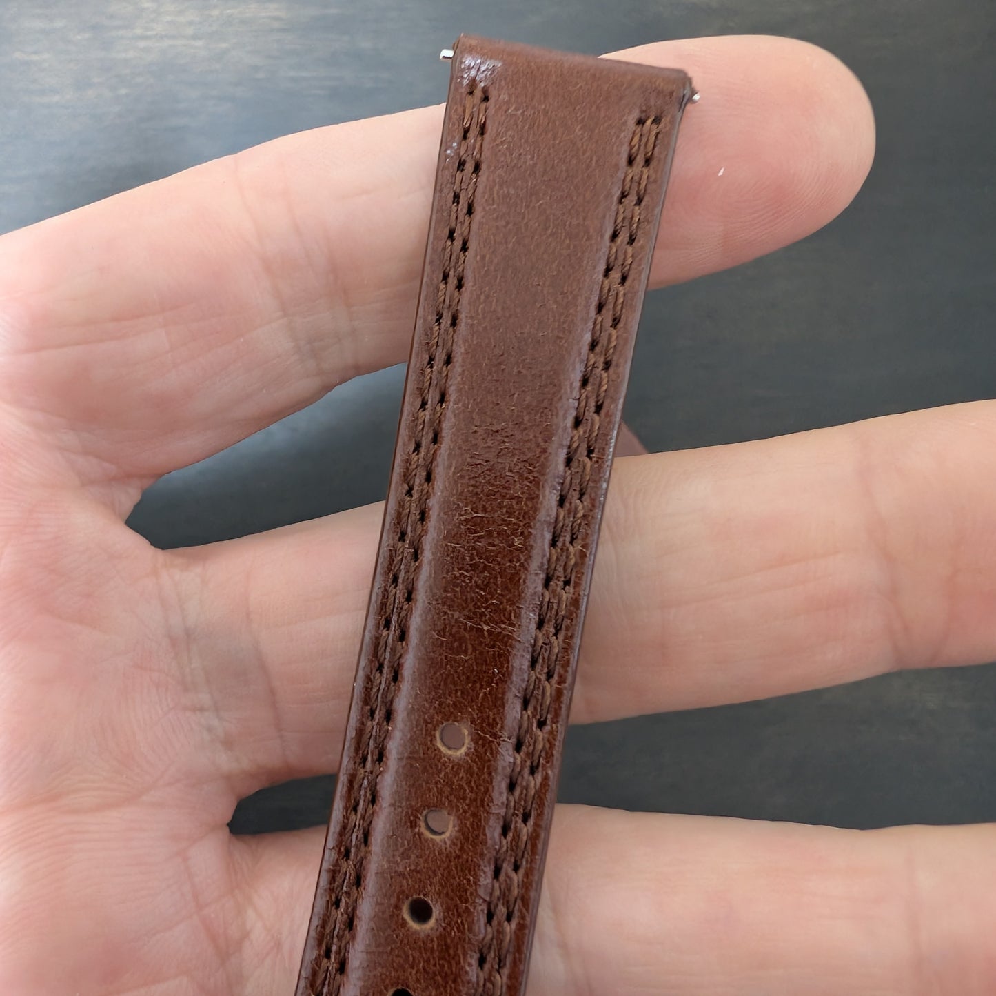 Seiko RS15C18DBN , 18mm brown cowhide leather strap