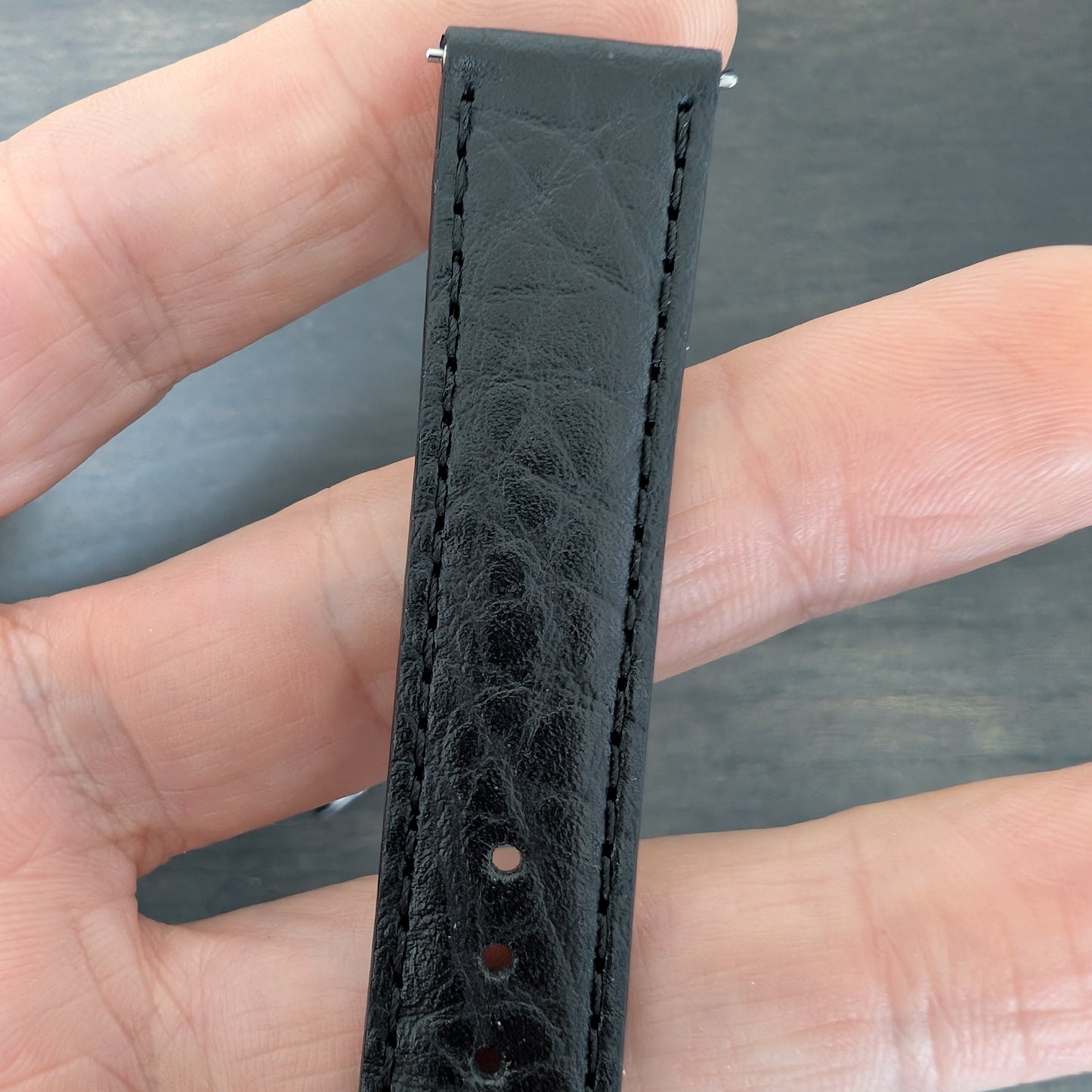 Seiko RS16C18BK , 18mm black cowhide leather strap