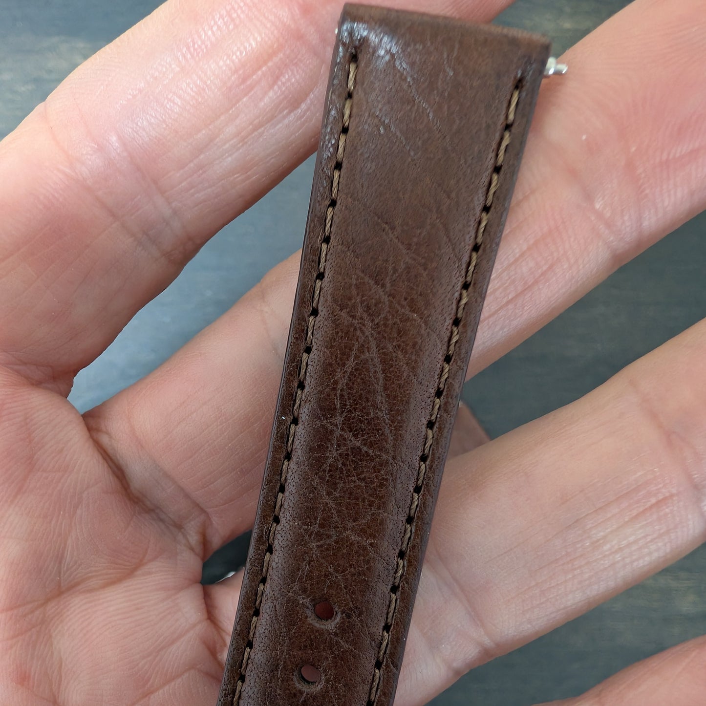 Seiko RS16C18DBN , 18mm dark brown cowhide leather strap