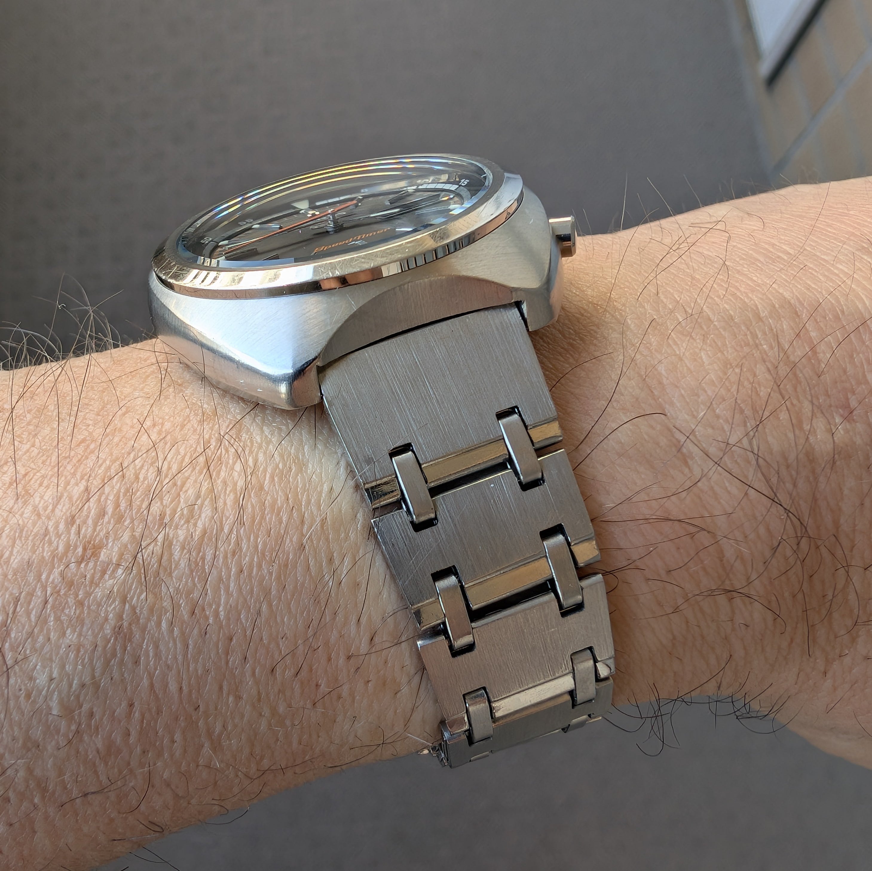 よこ① 1971 Seiko 5 Sports SpeedTimer Flyback Chronograph 7017-6040