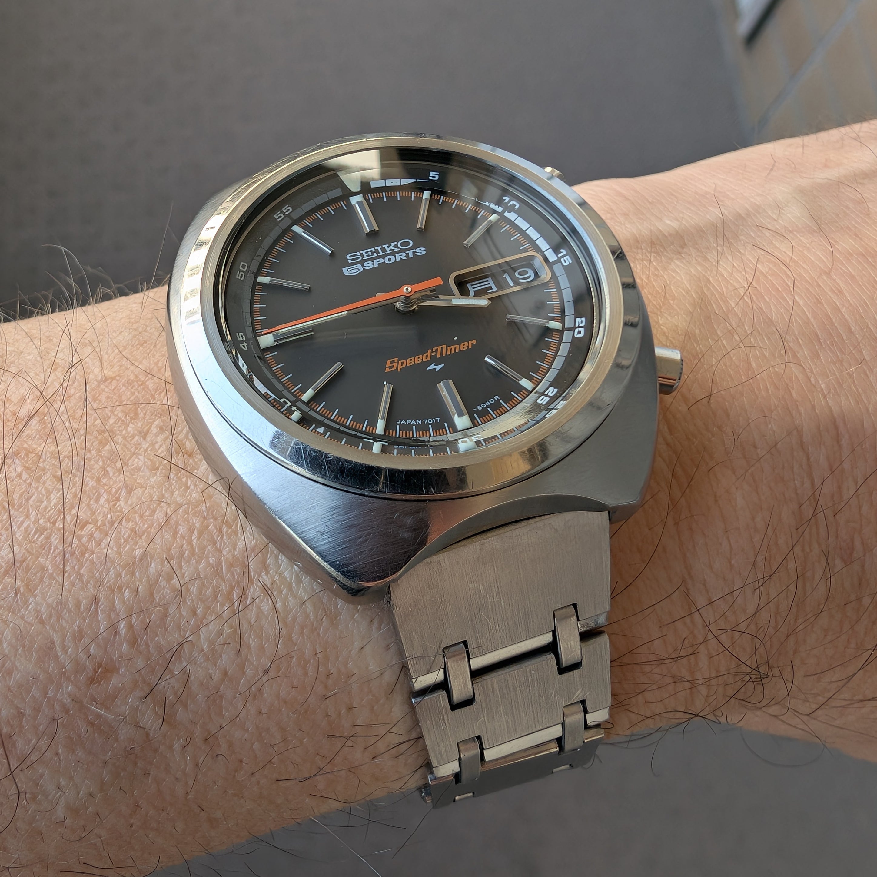 1971 Seiko 5 Sports SpeedTimer Flyback Chronograph 7017-6040