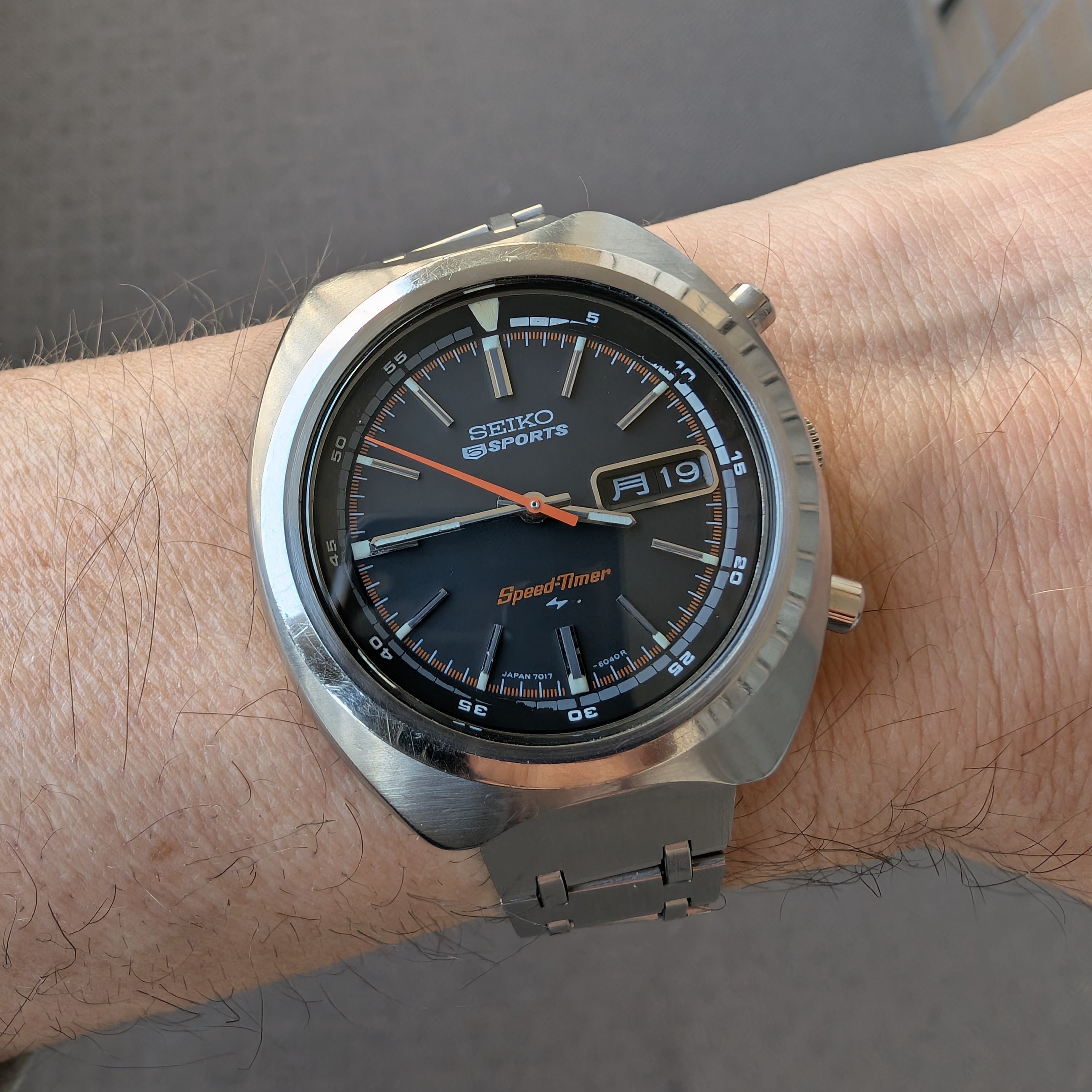 1971 Seiko 5 Sports SpeedTimer Flyback Chronograph 7017-6040