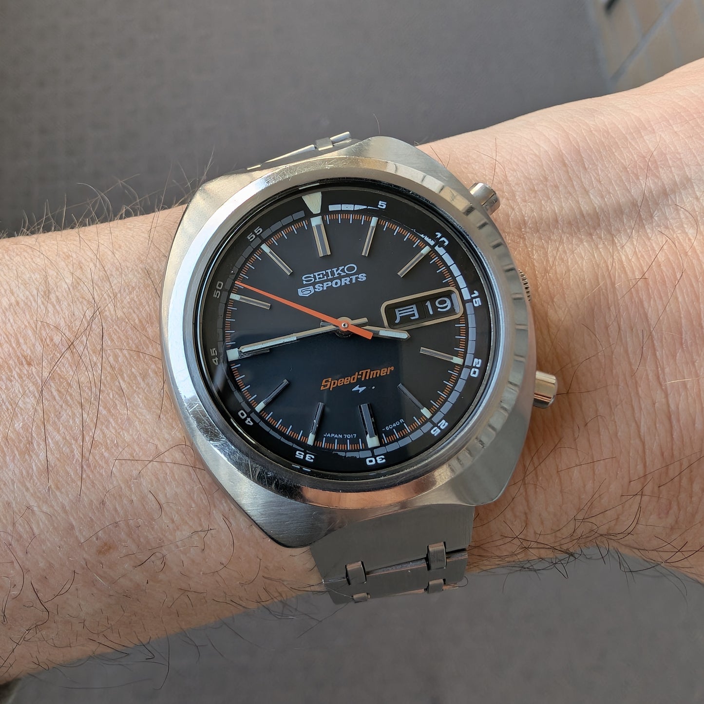 1971 Seiko 5 Sports SpeedTimer Flyback Chronograph 7017-6040