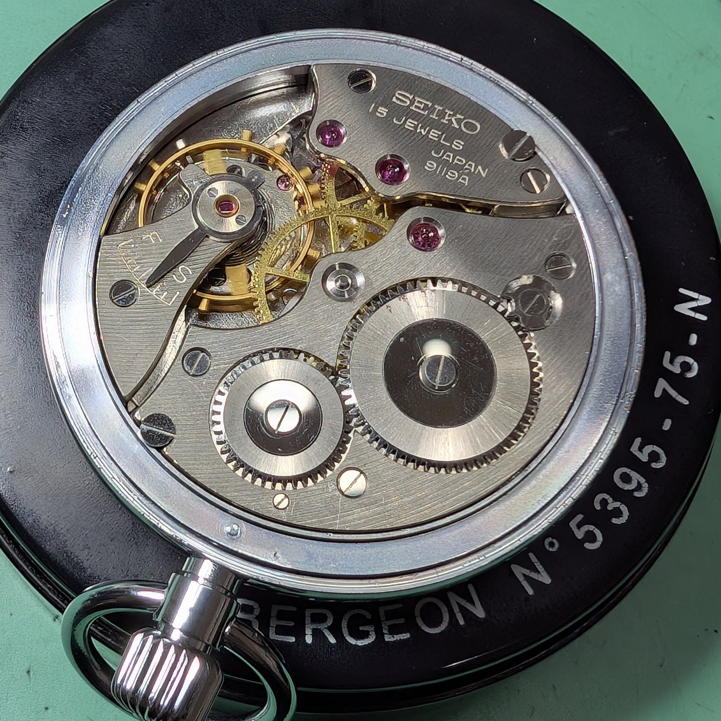 1970 Seiko Precision Second Setting, 91-0020 Japan National Railway Pocket Watch