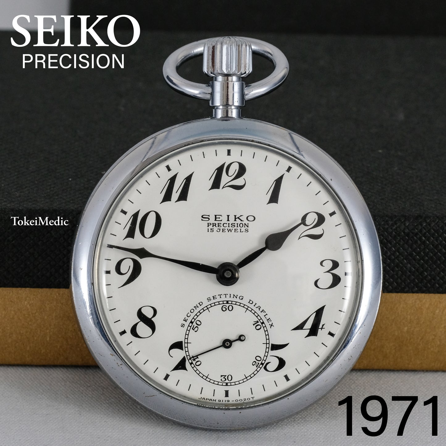 1970 Seiko Precision Second Setting, 91-0020 Japan National Railway Pocket Watch