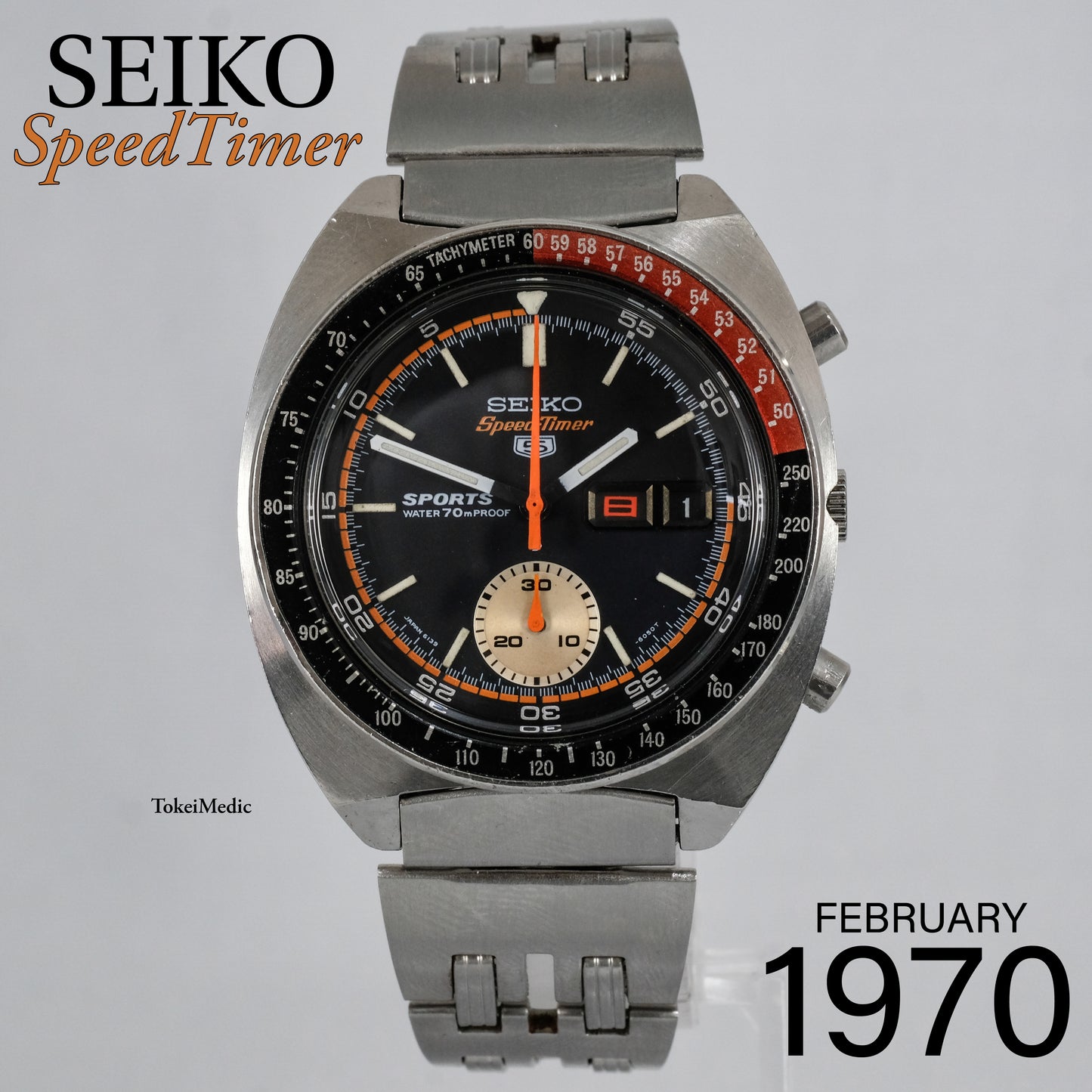 1970 Seiko 5 Sports SpeedTimer "Coke" 6139-6030