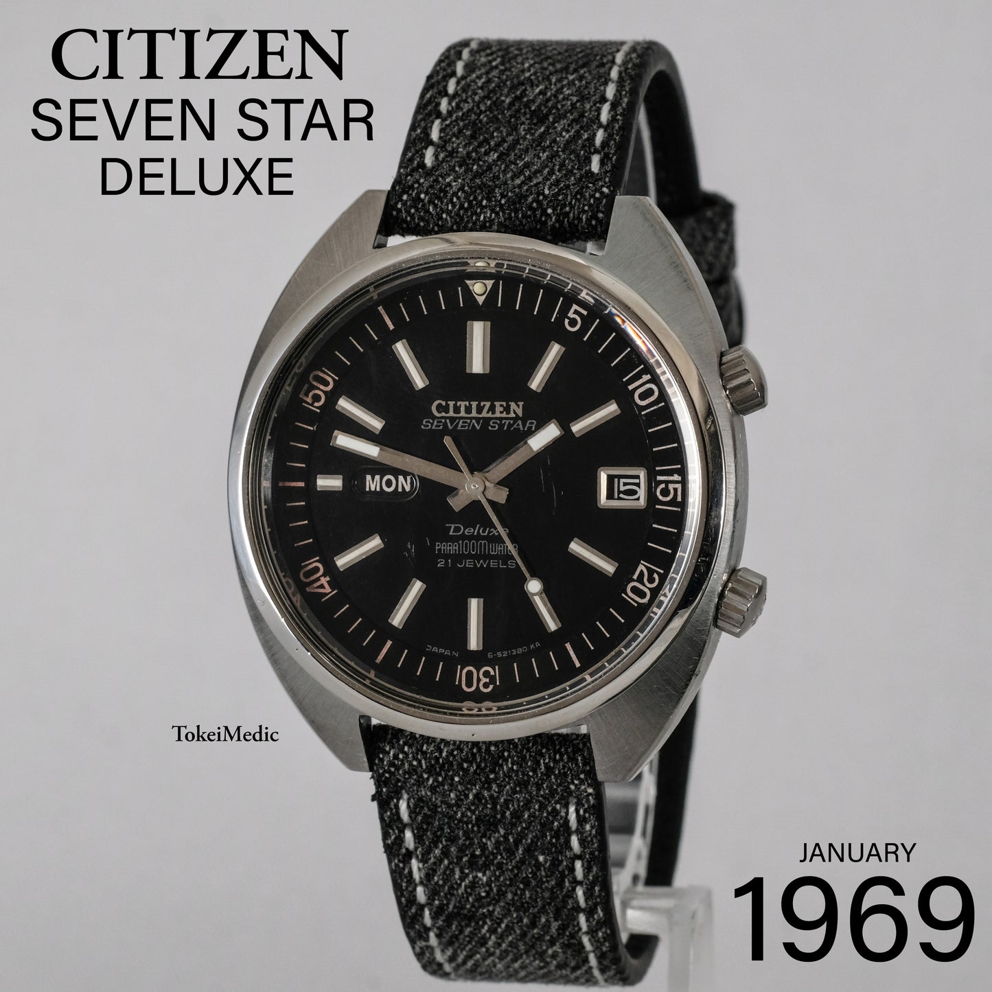 1969 Citizen Seven Star Deluxe Diver 4-520017Y