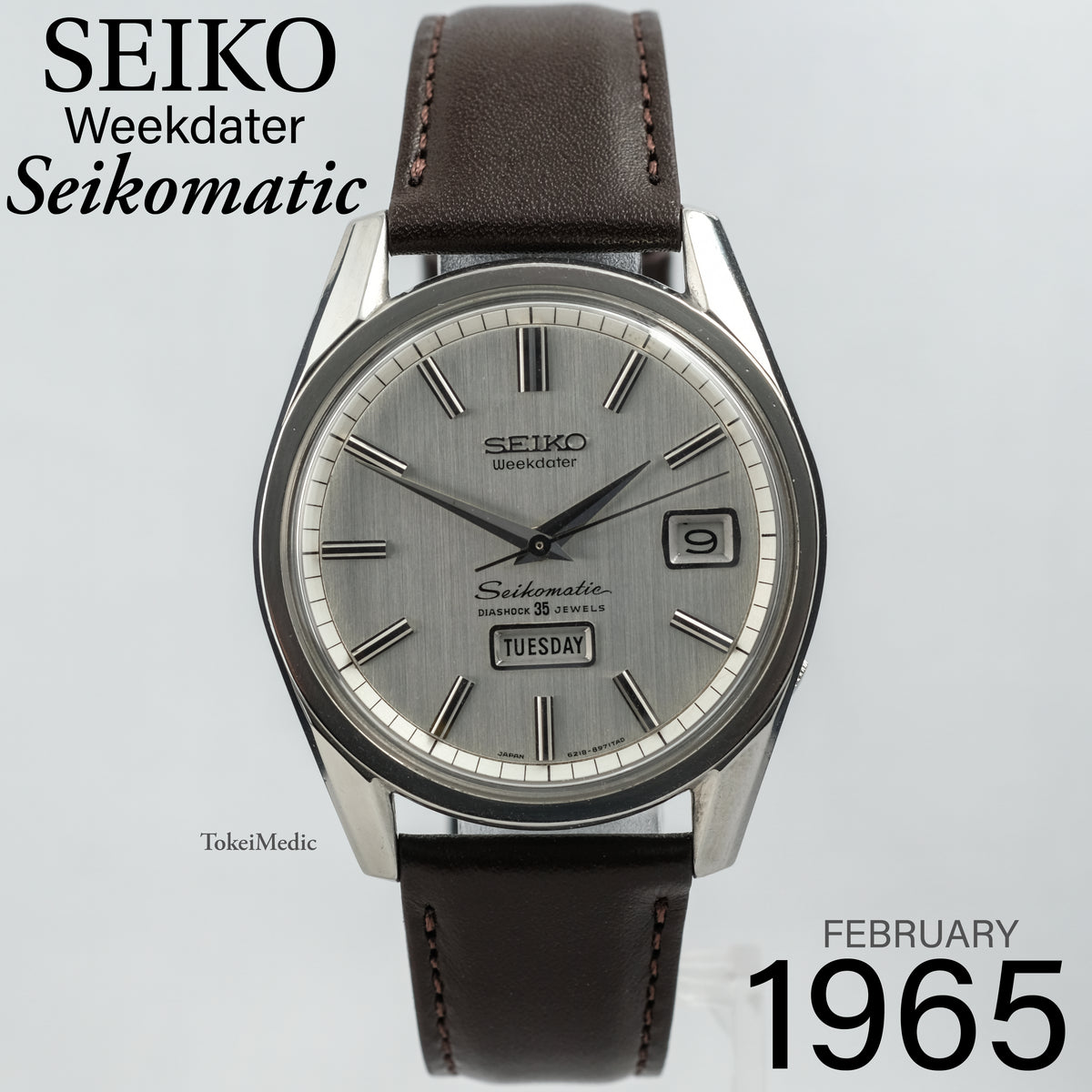 1965 Seiko Weekdater Seikomatic 6218-8971
