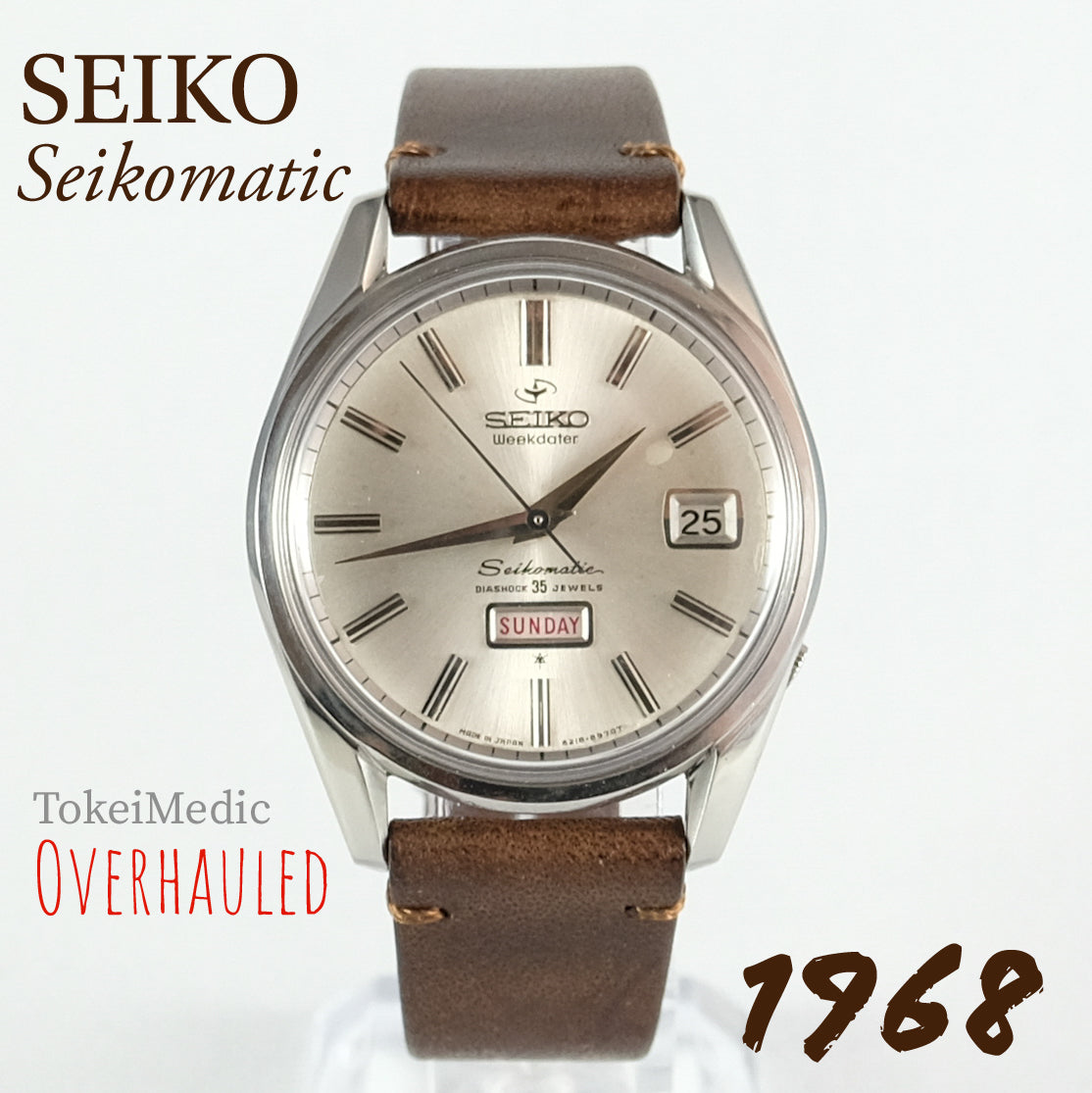 1968 Seiko Weekdater Seikomatic 6218-8970