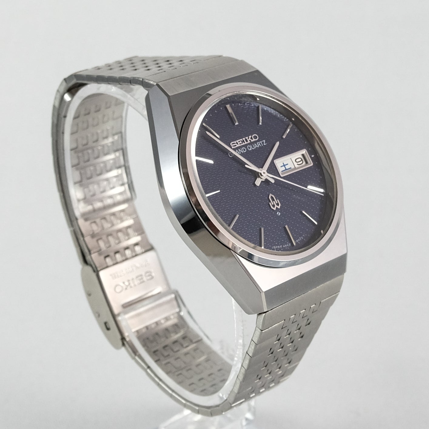 SEIKO】GRAND QUARTZ 4843-8050 JAPAN J STAINLESS STEEL 中古品時計 