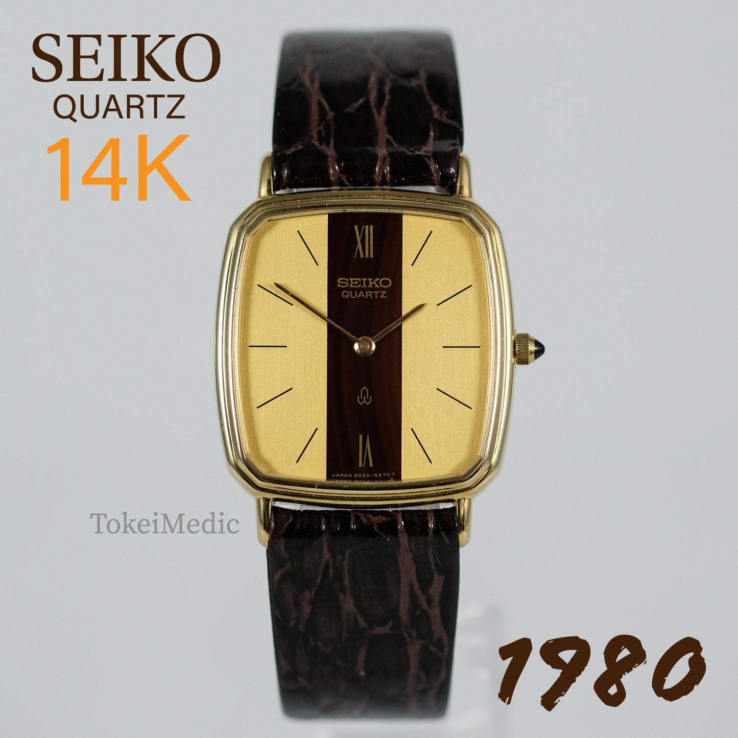 1980 Seiko Quartz 14K Gold 6020-5430