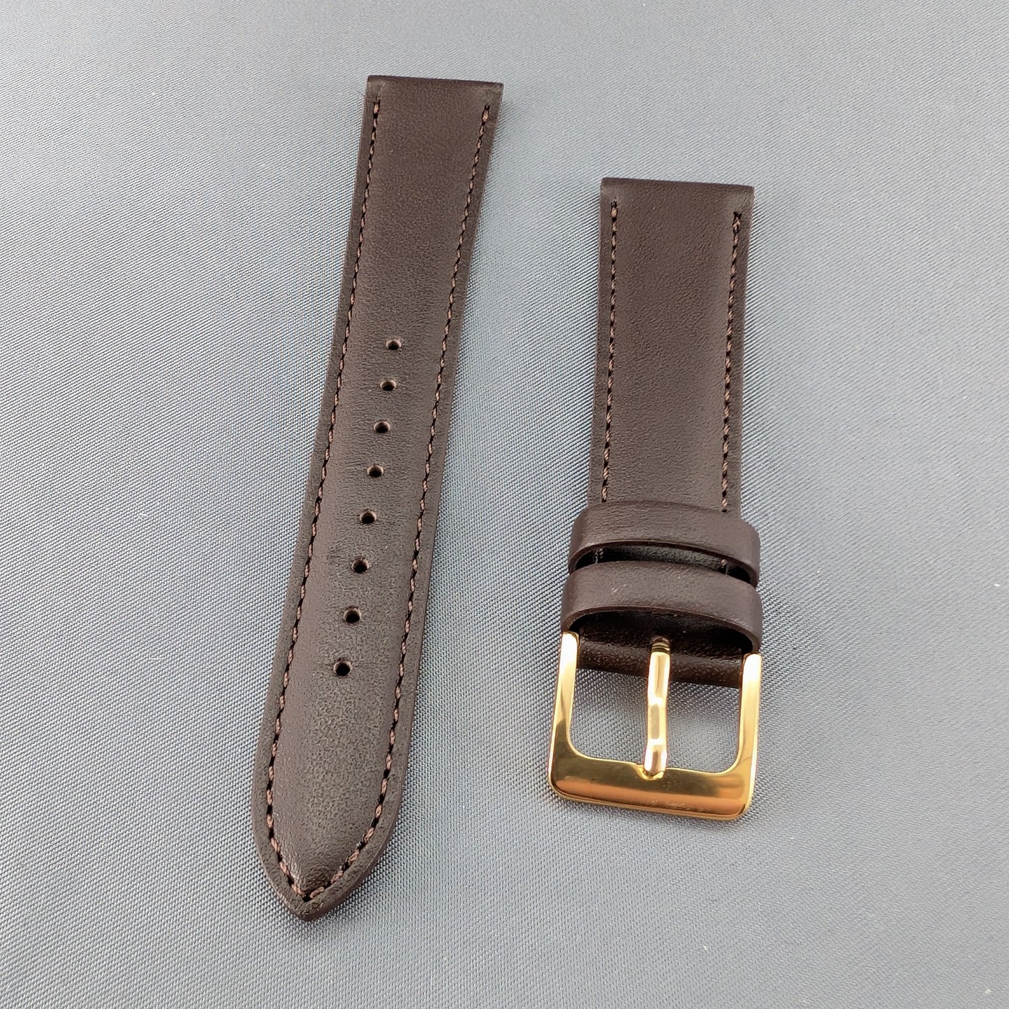 Seiko DX64, 18mm brown cowhide leather strap