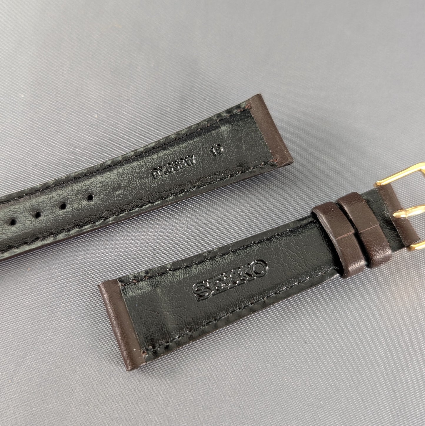 Seiko DX65, 19mm brown cowhide leather strap